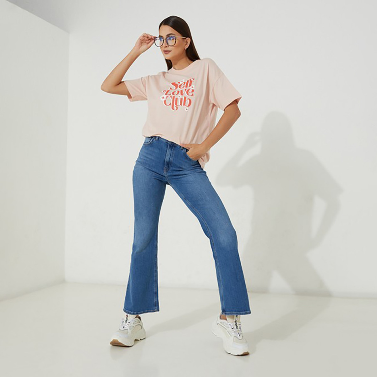 تي شيرت نسائي من ايروبوستال بأكمام قصيرة و ياقة مستديرة مع طبعات بلون خَوخ-women-clothing-tshirts-image-4