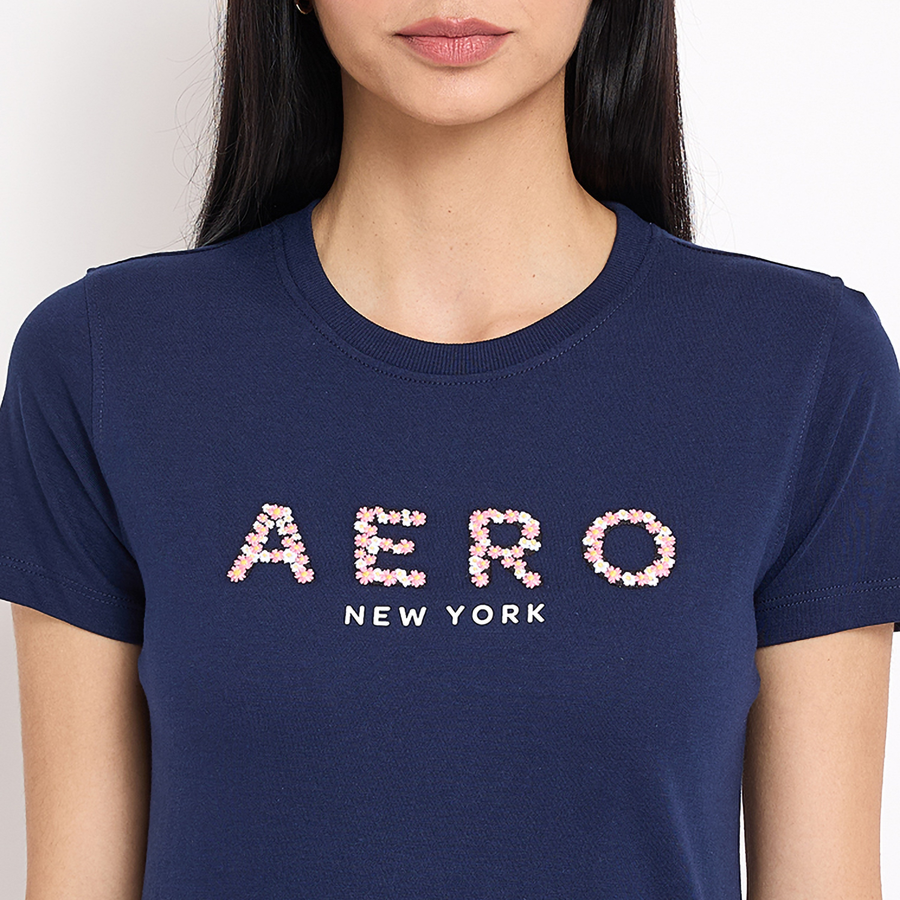 تي شيرت من ايروبوستال بأكمام قصيرة و ياقة مستديرة مع شعار-women-clothing-tshirts-image-6