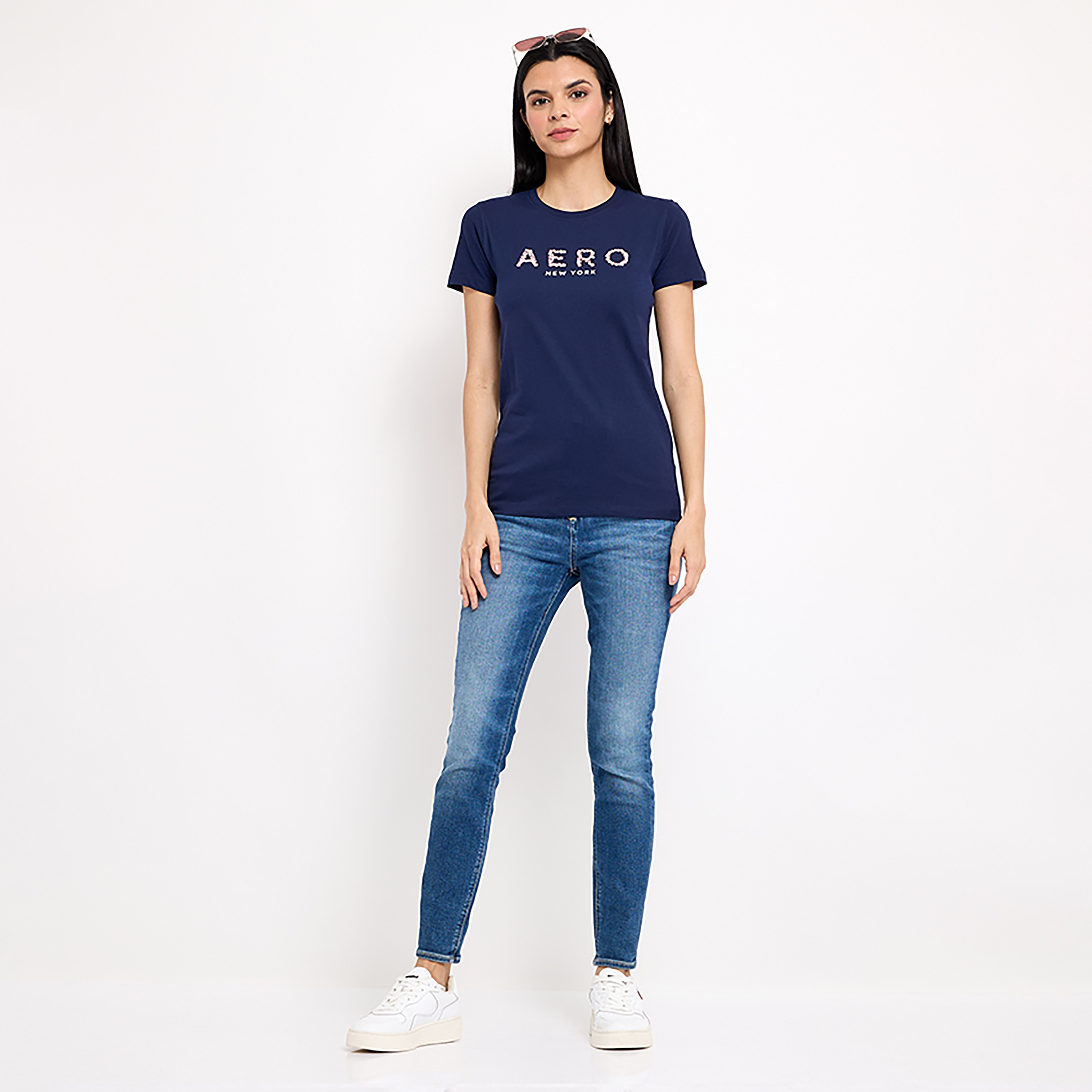 تي شيرت من ايروبوستال بأكمام قصيرة و ياقة مستديرة مع شعار-women-clothing-tshirts-image-8