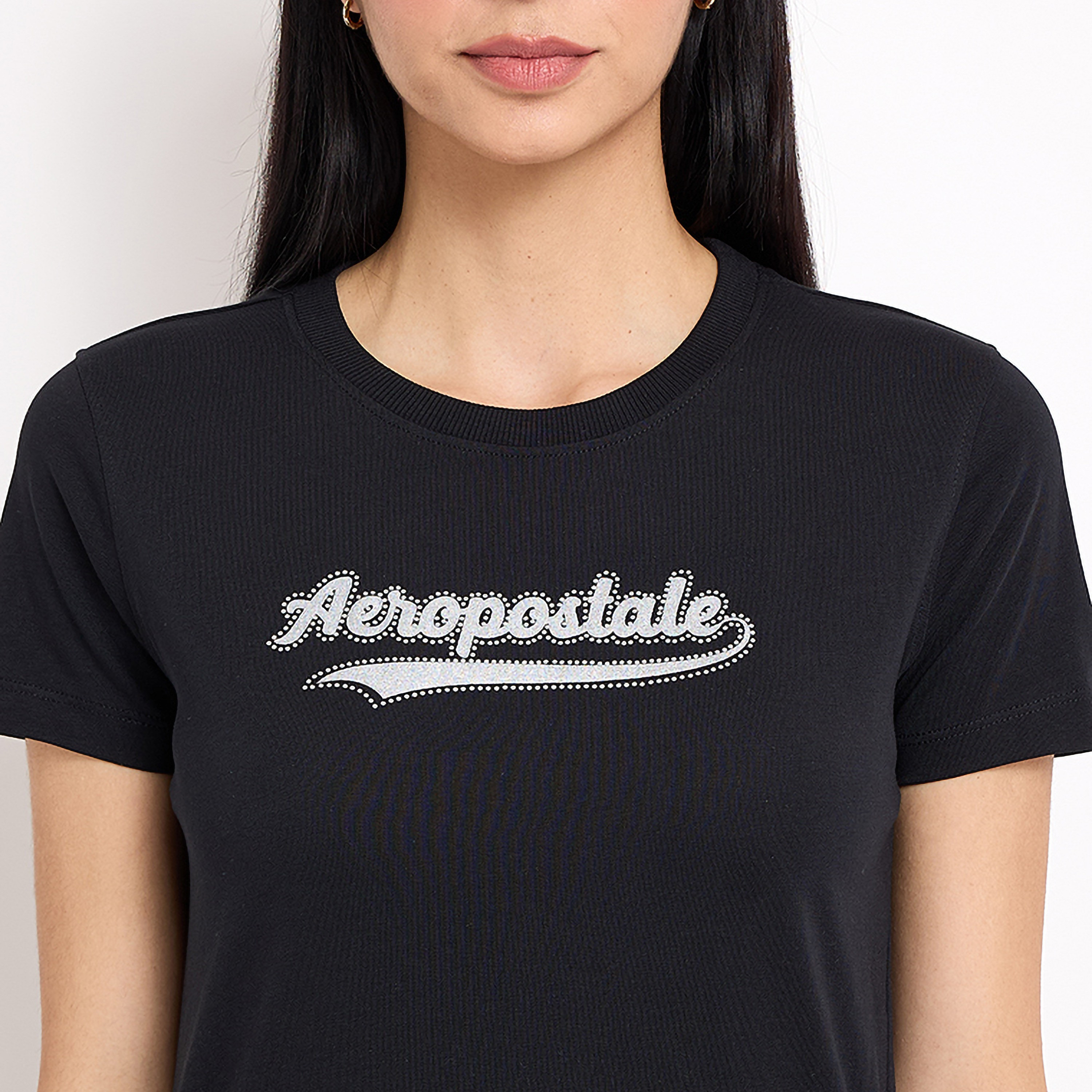 تي شيرت من ايروبوستال بأكمام قصيرة و ياقة مستديرة مع شعار-women-clothing-tshirts-image-6