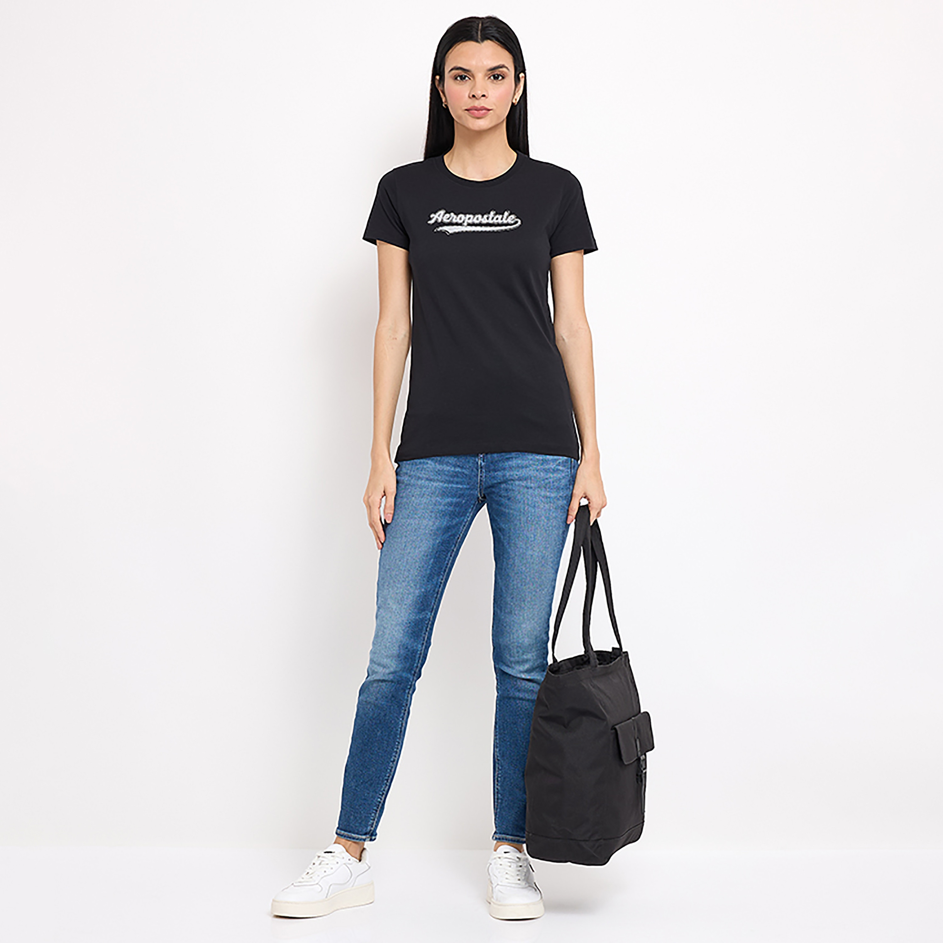 تي شيرت من ايروبوستال بأكمام قصيرة و ياقة مستديرة مع شعار-women-clothing-tshirts-image-8