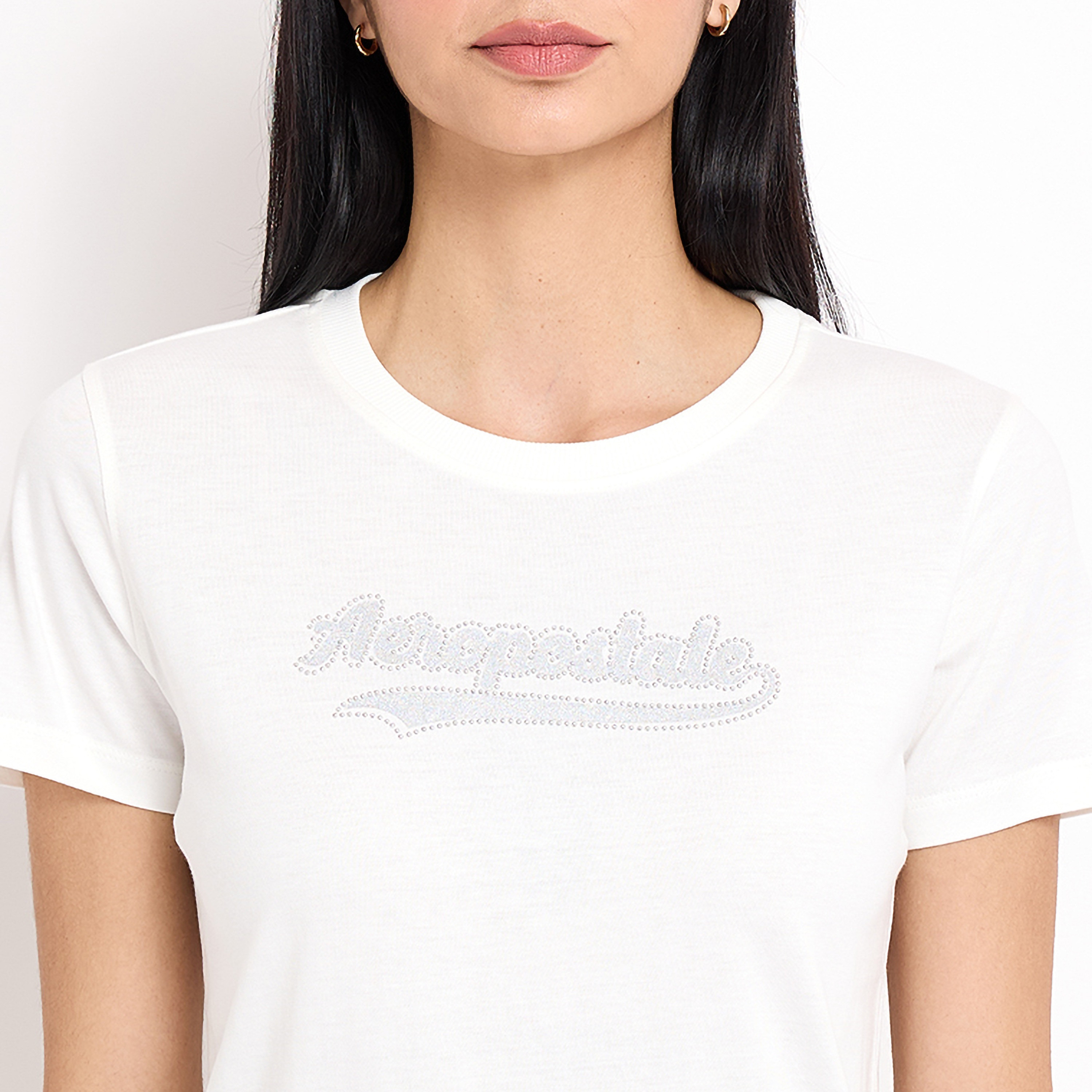 تي شيرت من ايروبوستال بأكمام قصيرة و ياقة مستديرة مع شعار-women-clothing-tshirts-image-2