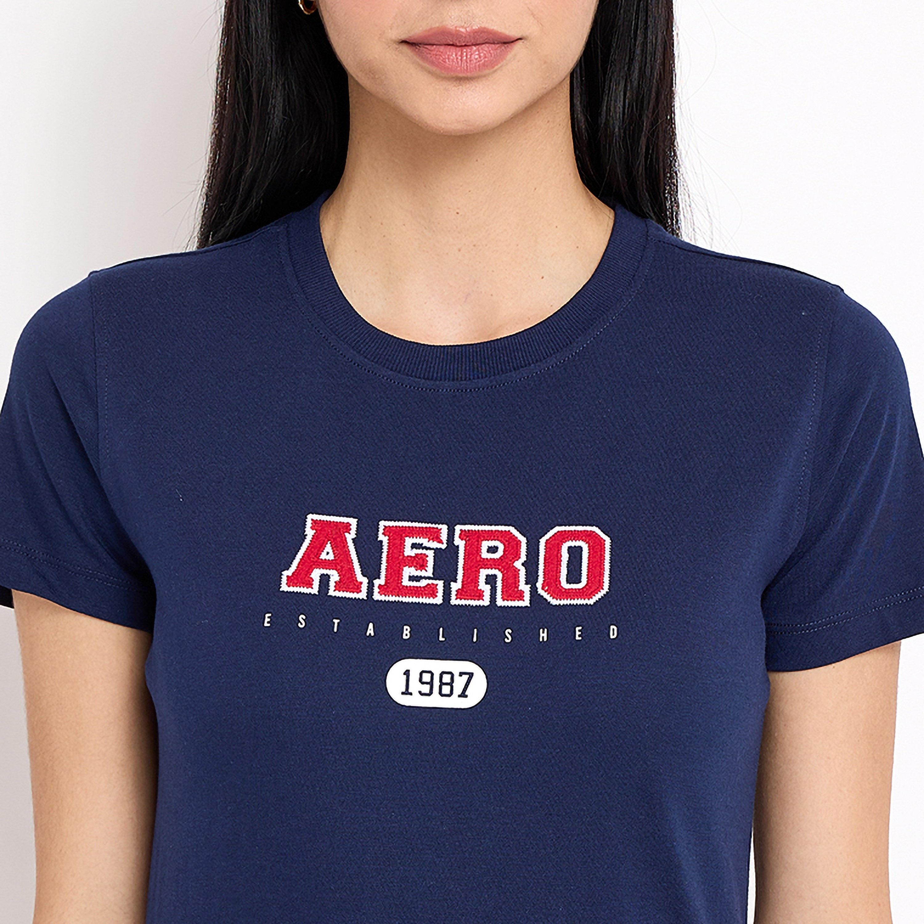 Aeropostale Logo Crew Neck Short Sleeves T-Shirt-women-clothing-tshirts-image-2