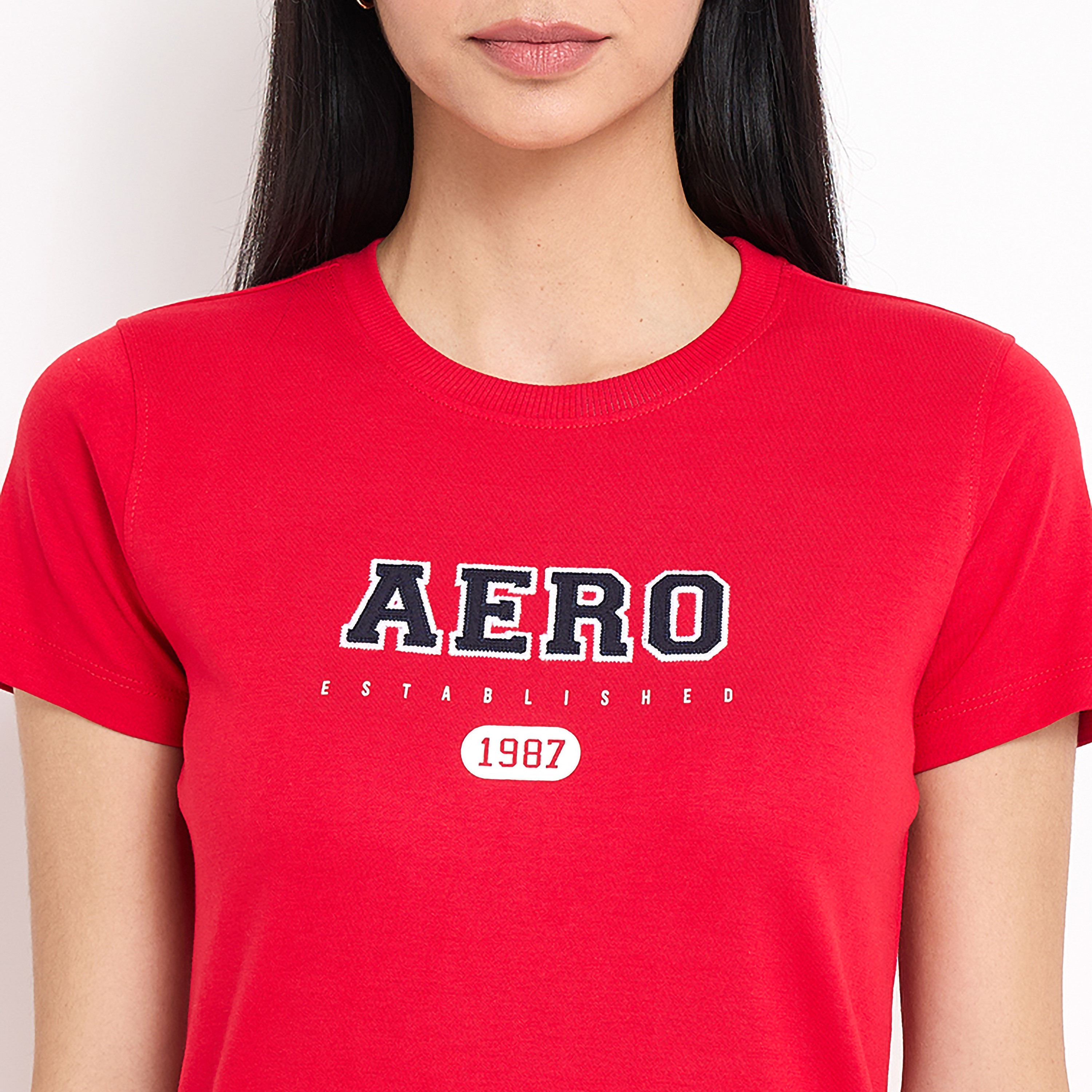 تي شيرت من ايروبوستال بأكمام قصيرة و ياقة مستديرة مع شعار-women-clothing-tshirts-image-6