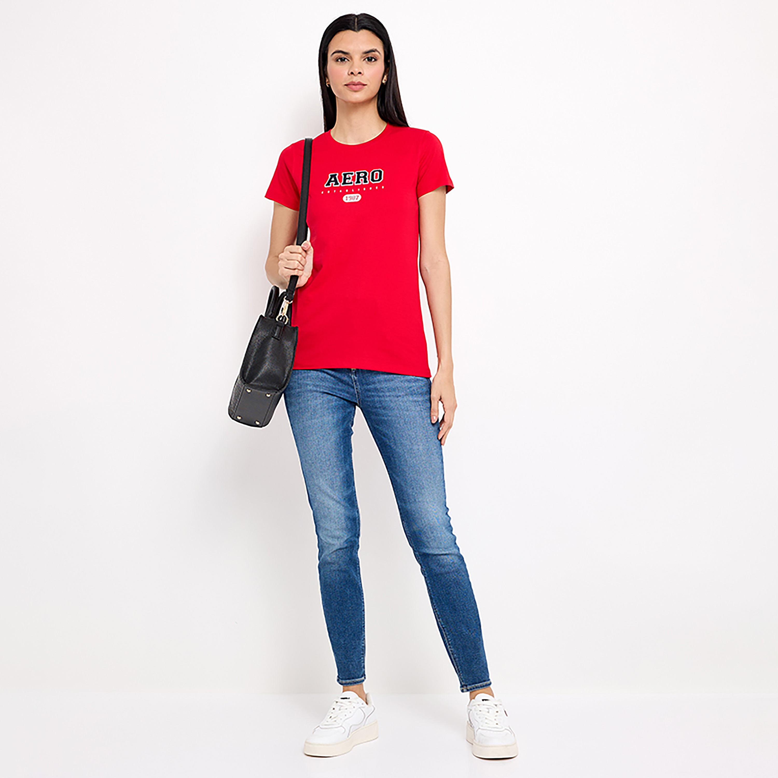تي شيرت من ايروبوستال بأكمام قصيرة و ياقة مستديرة مع شعار-women-clothing-tshirts-image-8