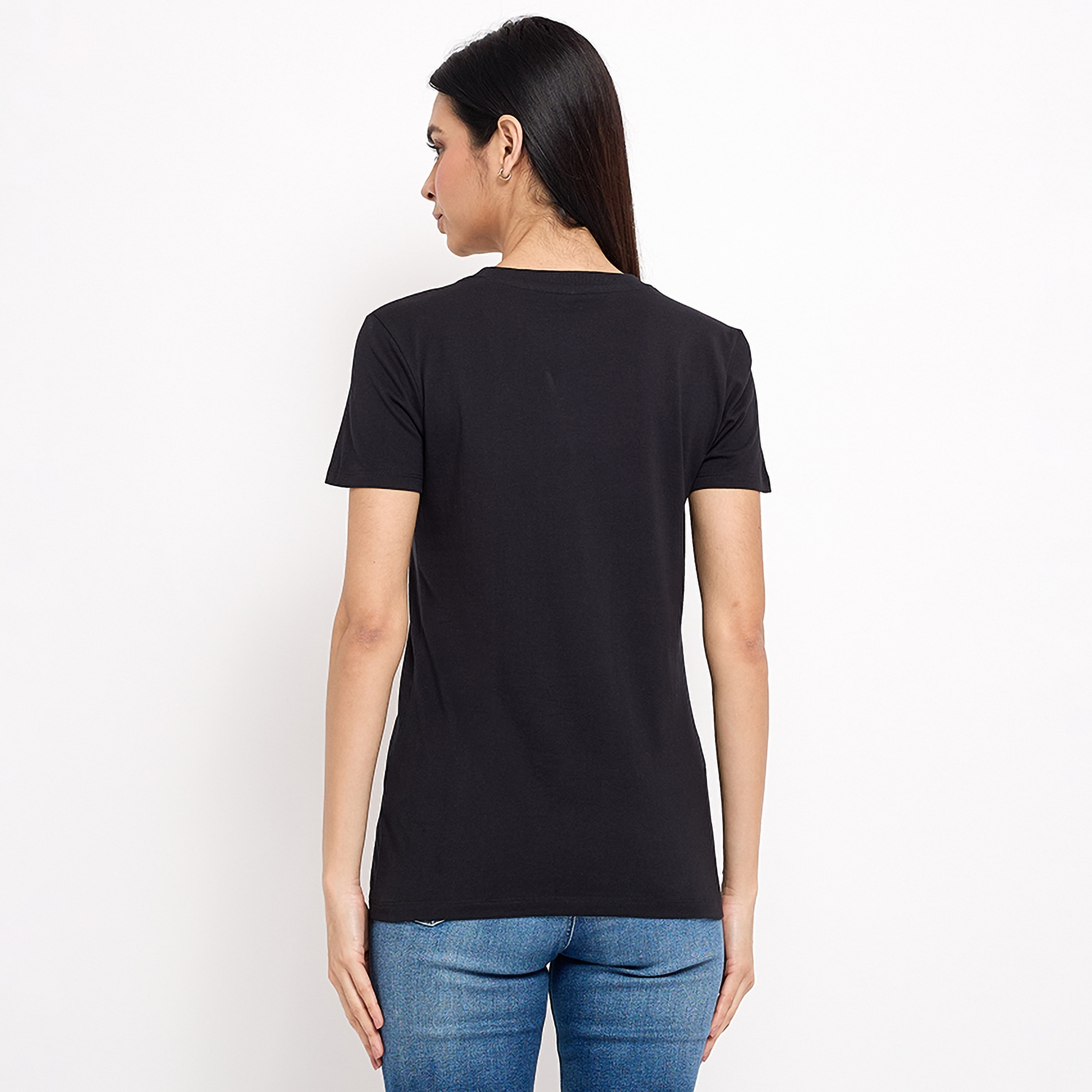 تي شيرت نسائي بأكمام قصيرة ورقبة دائرية وطبعة نصية من أيروبوستال-women-clothing-tshirts-image-4