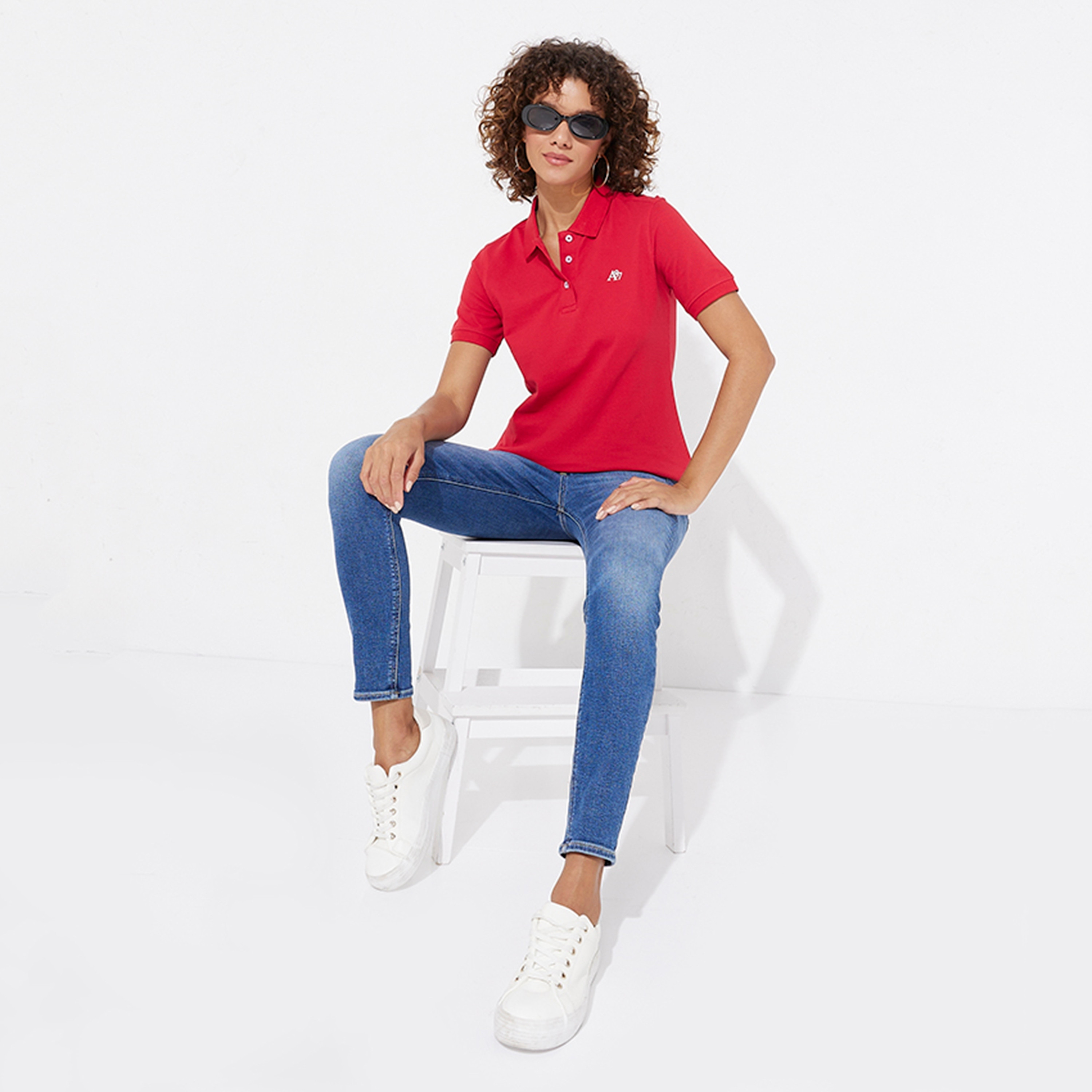Aeropostale Plain Collared Short Sleeves Women's Polo T-Shirt-women-clothing-tshirts-image-10