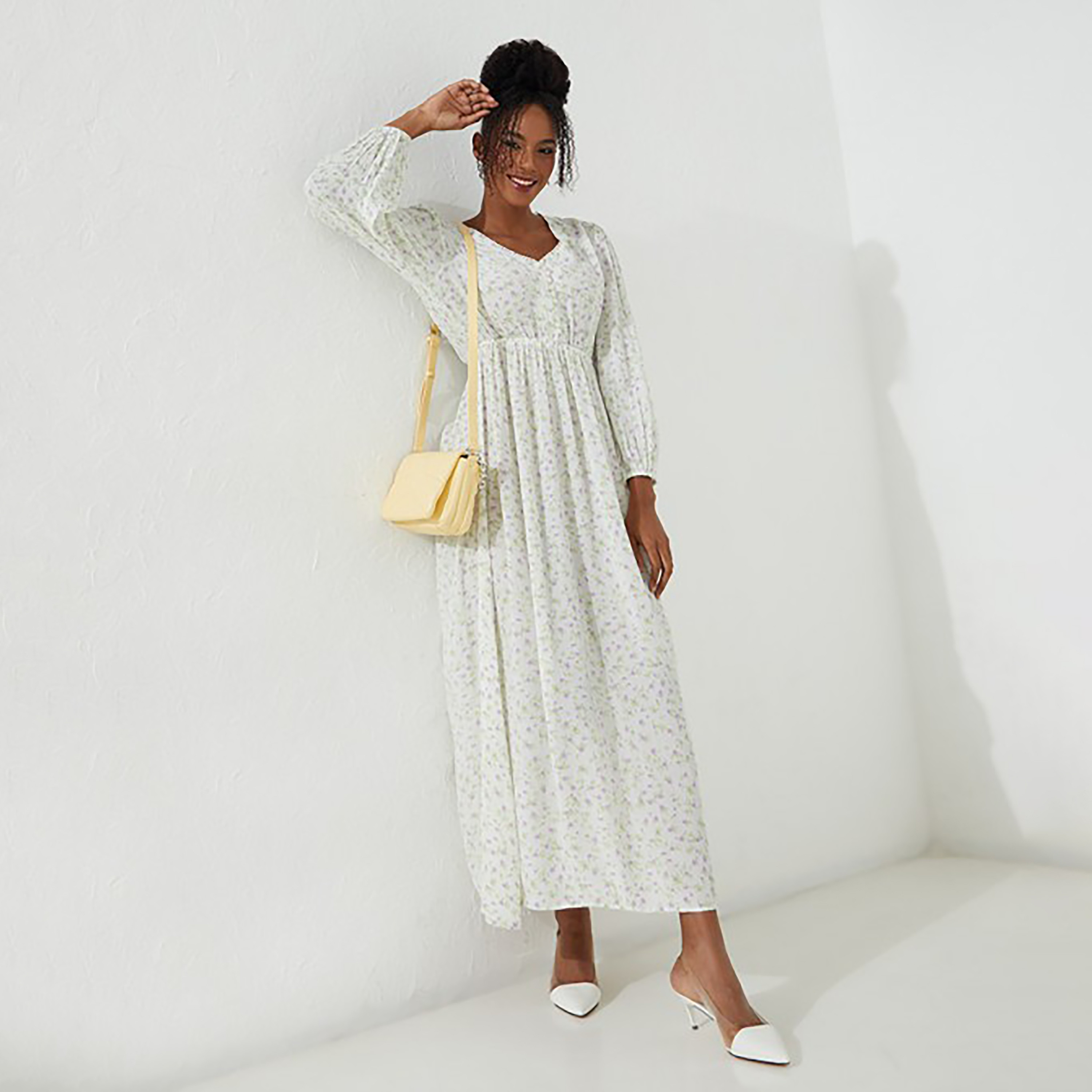 Aeropostale Printed V-Neck Maxi Dress-women-clothing-dresses-image-2