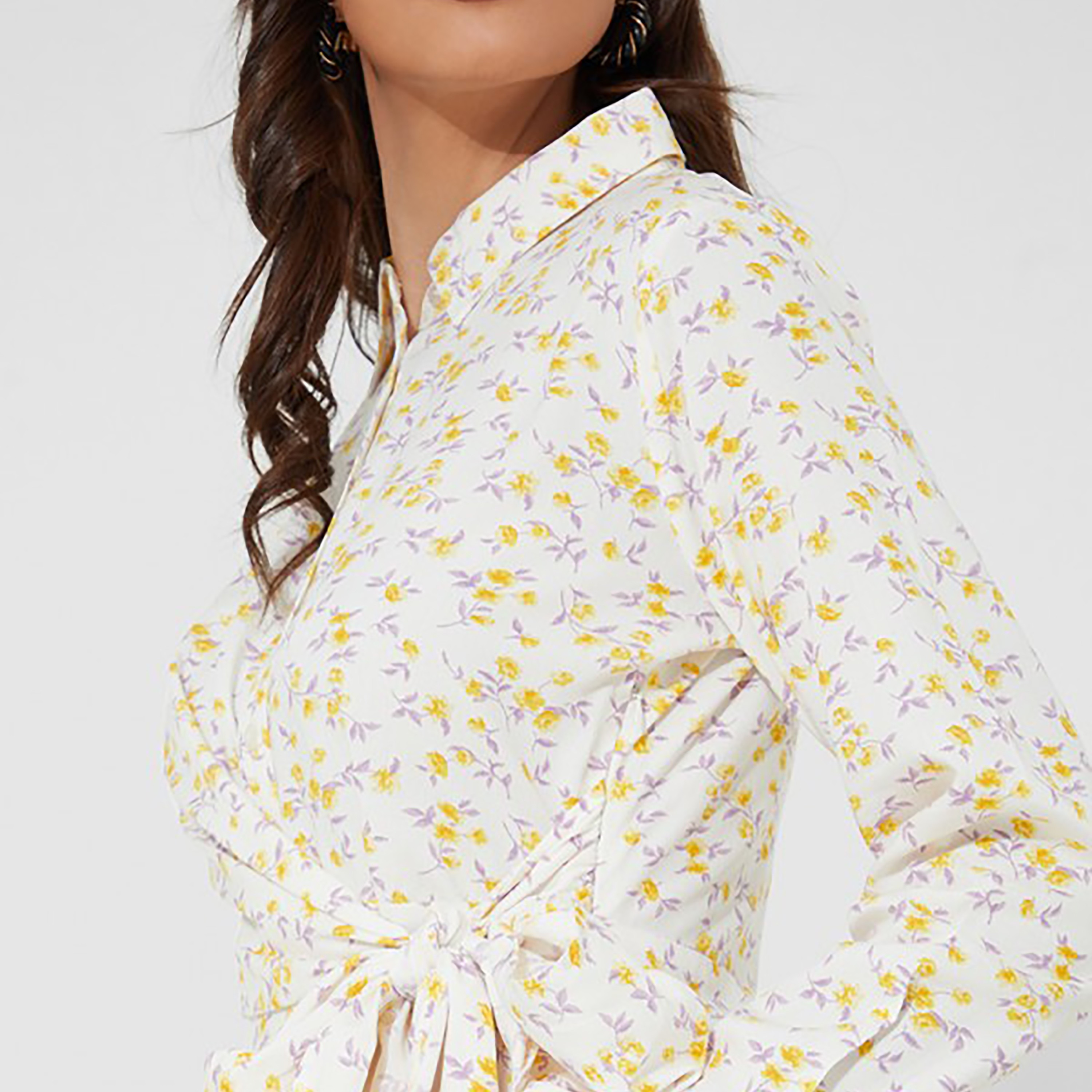 فستان قميص ميدي بياقة مزهّرة من إيروبوستال-women-clothing-dresses-image-3
