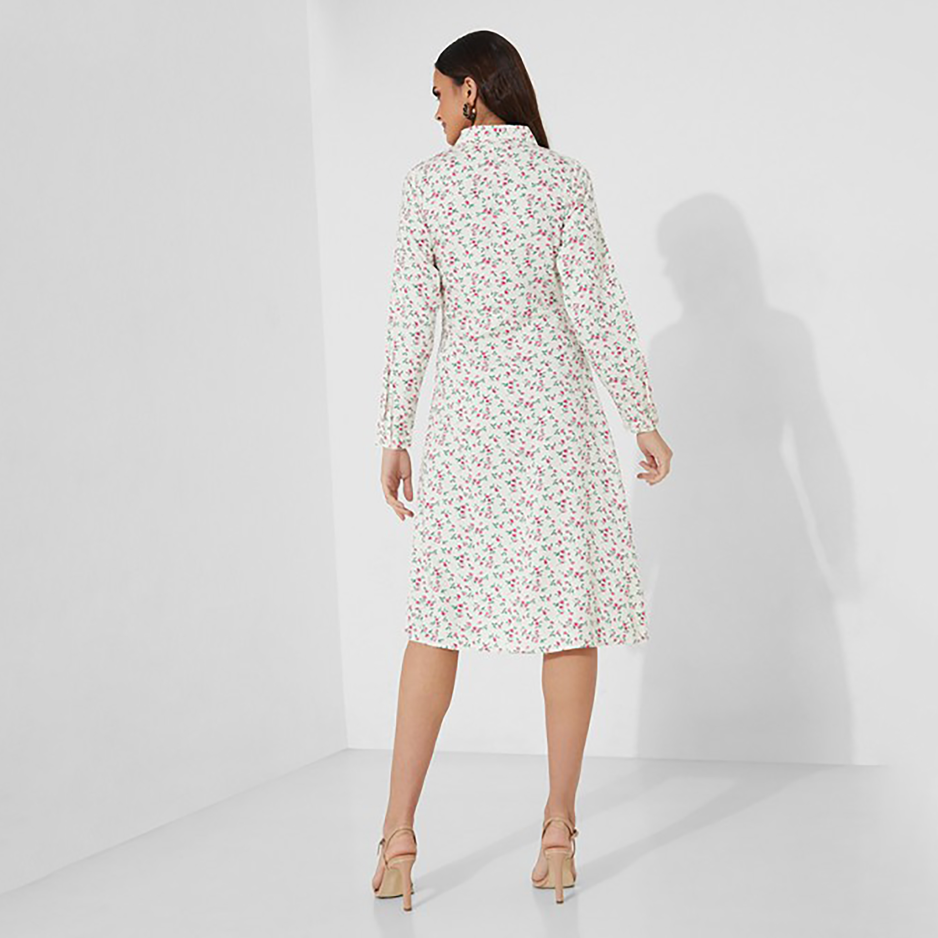 فستان قميص ميدي بياقة مزهّرة من إيروبوستال-women-clothing-dresses-image-8