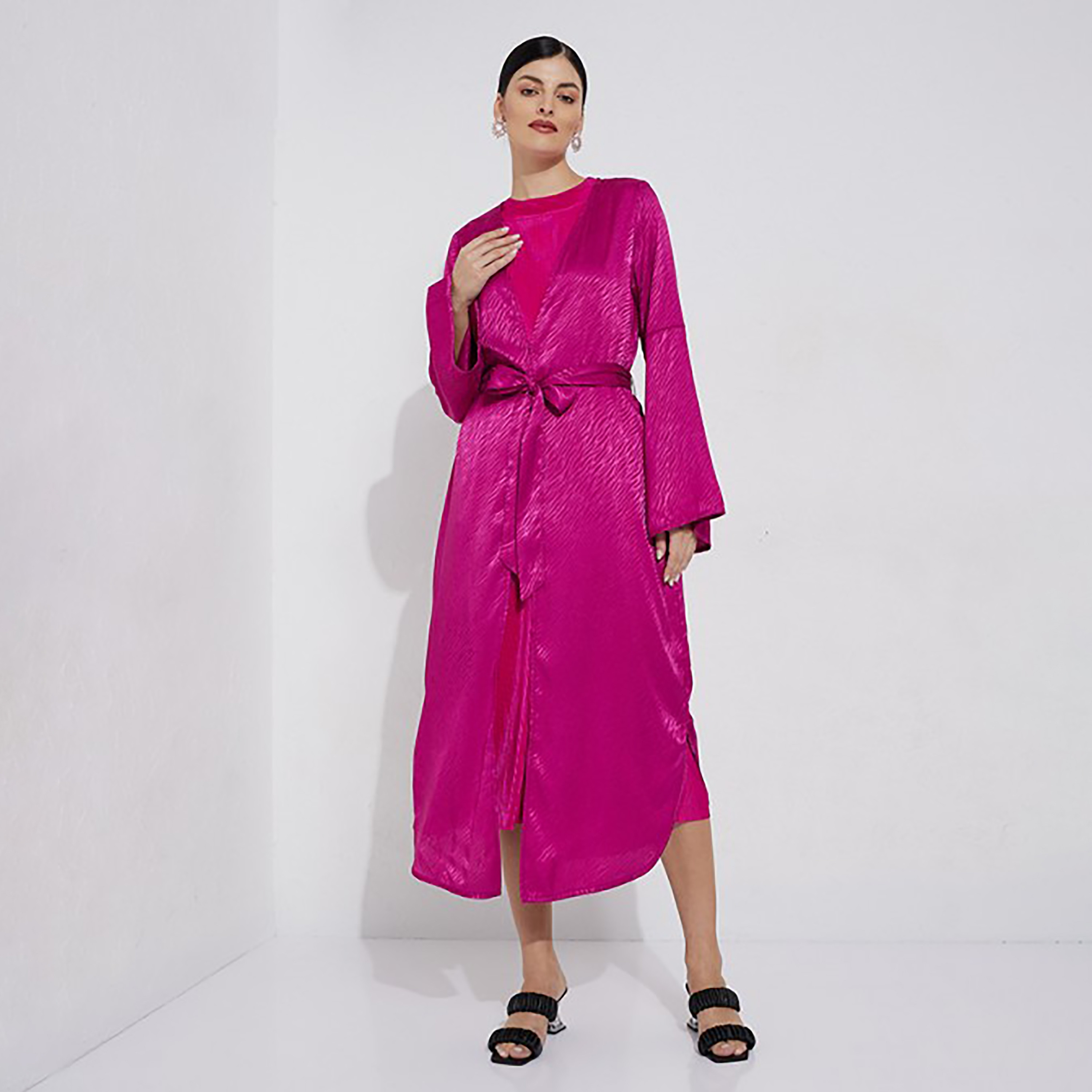 فستان متوسط الطول بحزام ورقبة دائرية بتصميم ذاتي من إيروبوستال-women-clothing-dresses-image-1