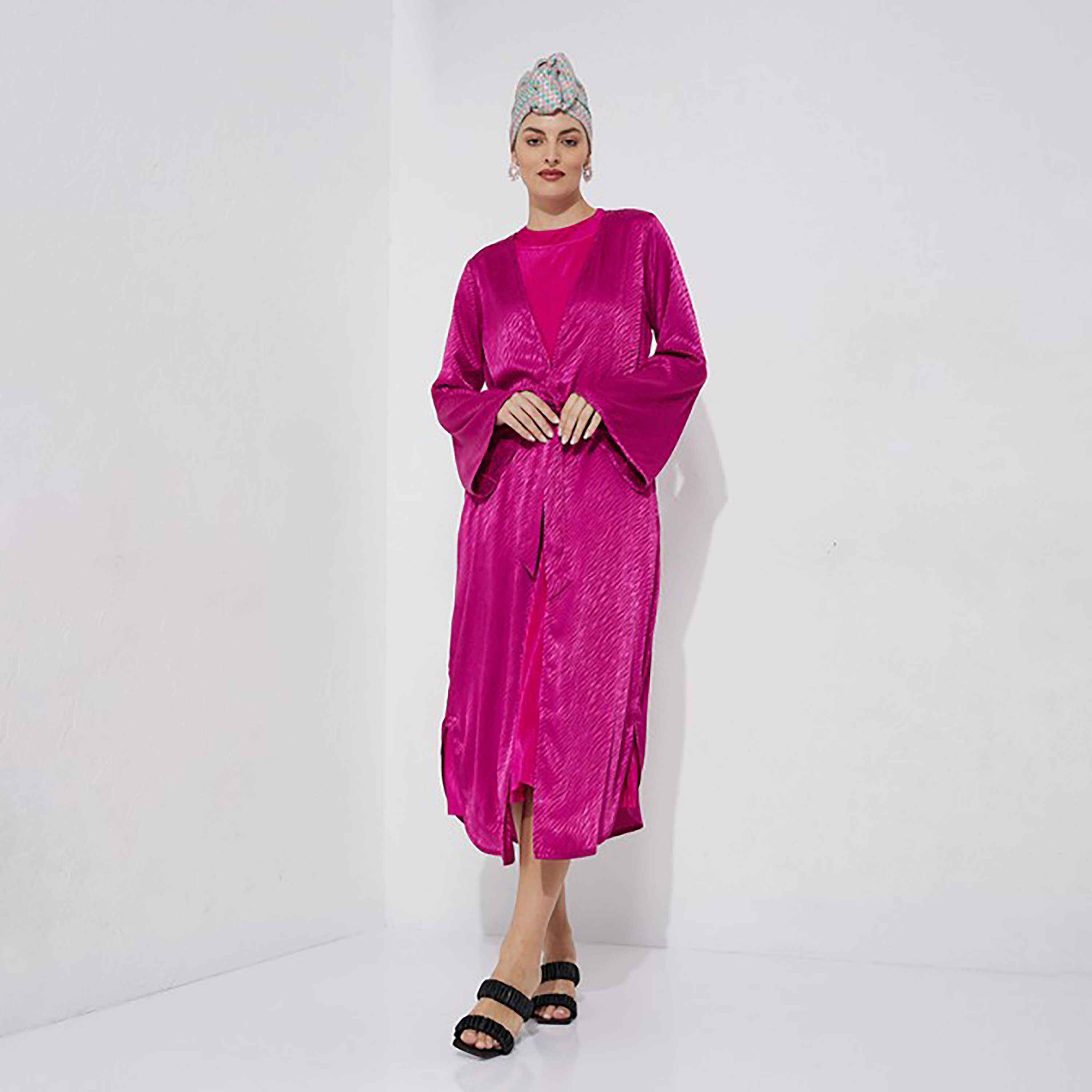 Aeropostale Self Design Round Neck Belted Midi Dress-women-clothing-dresses-image-2