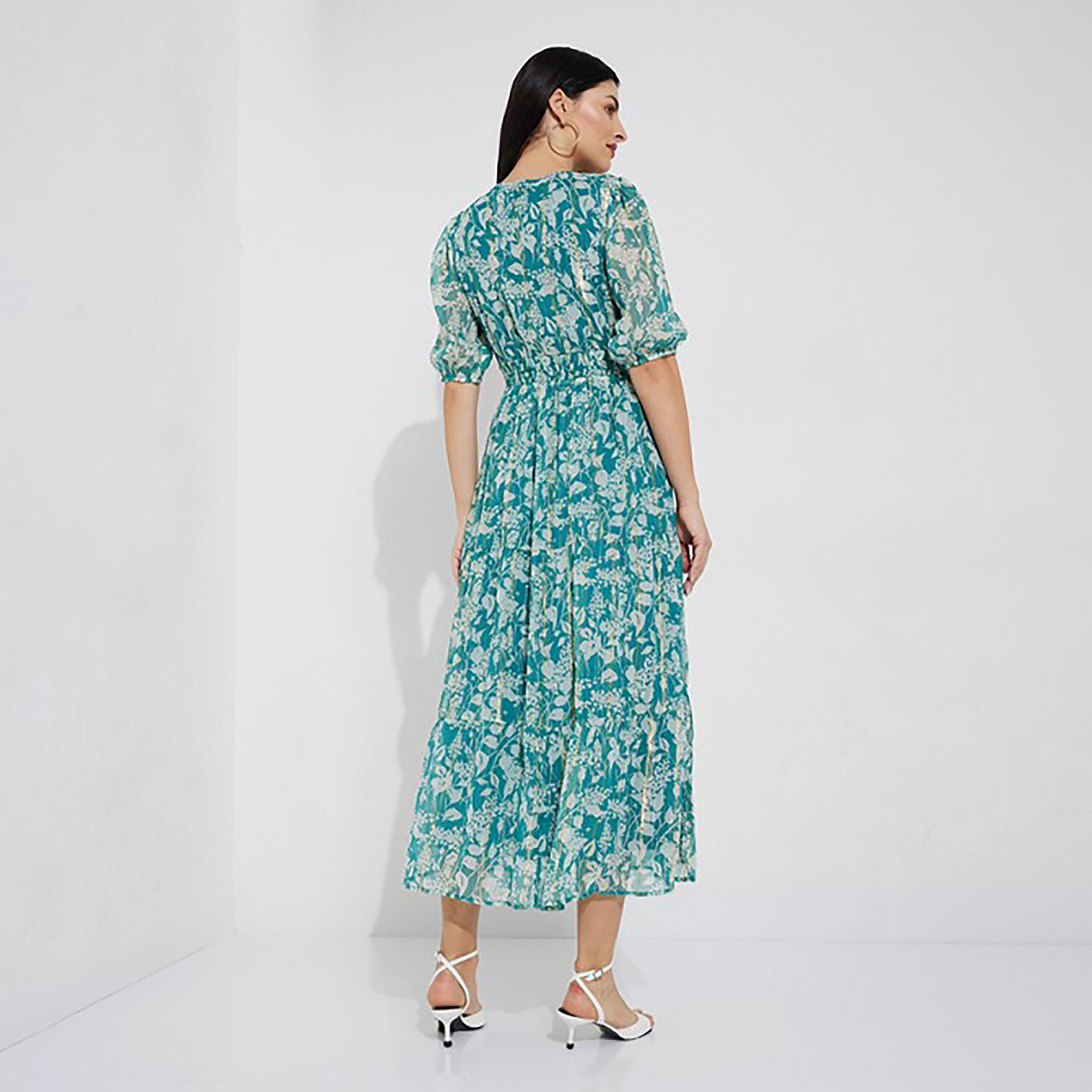 فستان ميدي بطبقات ورقبة كيهول مع مطبوع من إيروبوستال-women-clothing-dresses-image-4