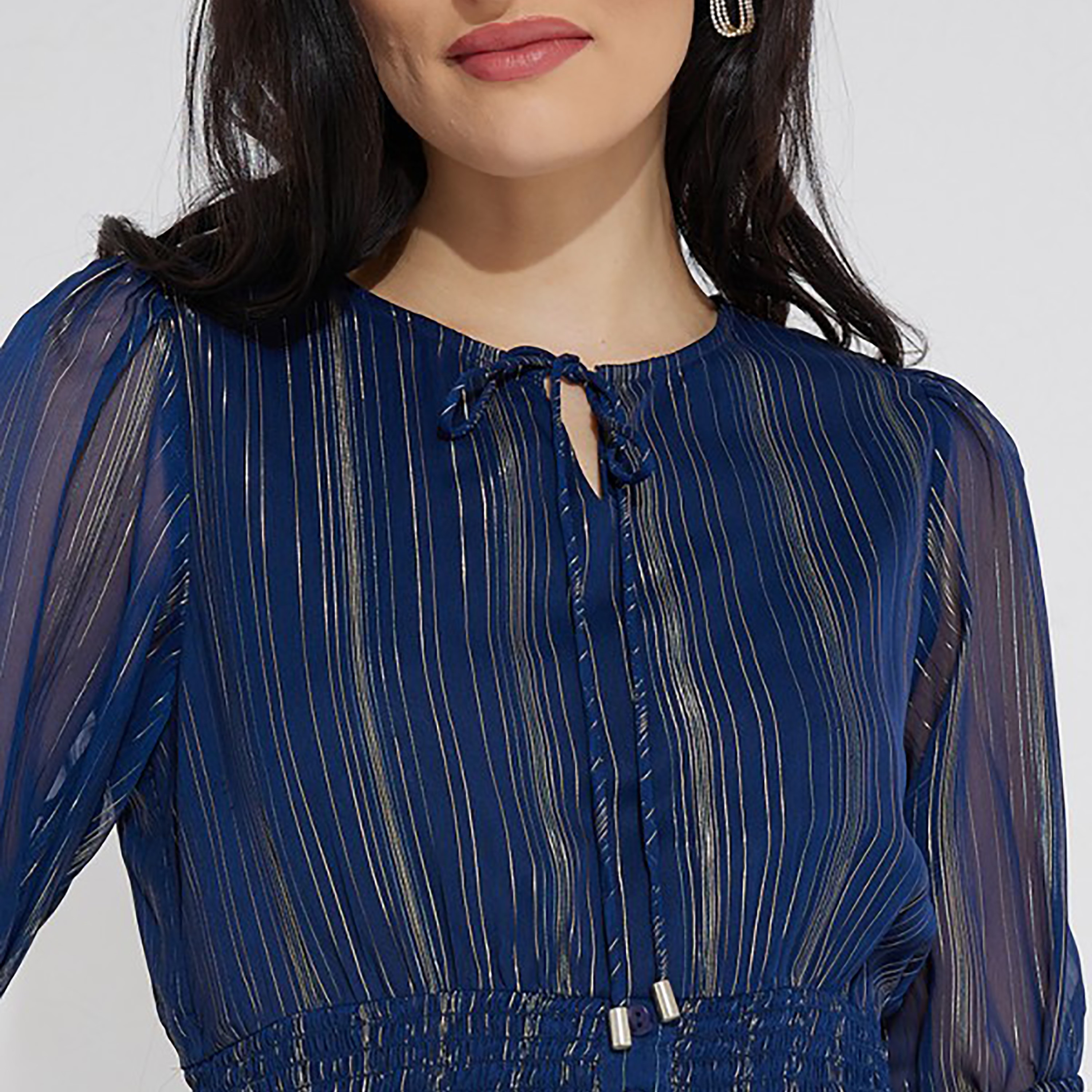 Aeropostale Stripes Keyhole Neck Tiered Midi Dress-women-clothing-dresses-image-3