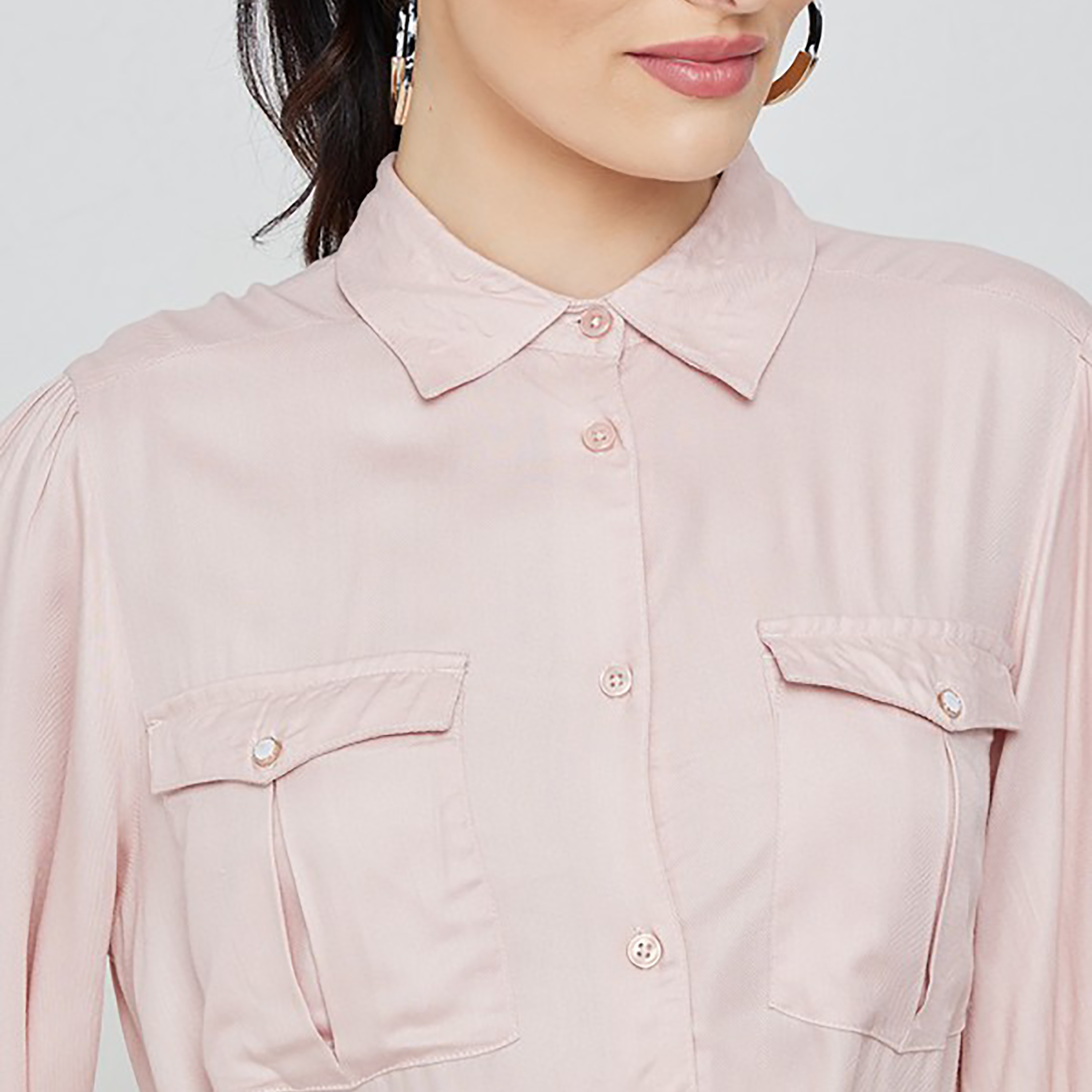 Aeropostale Plain Collared Midi Shirt Dress-women-clothing-dresses-image-3
