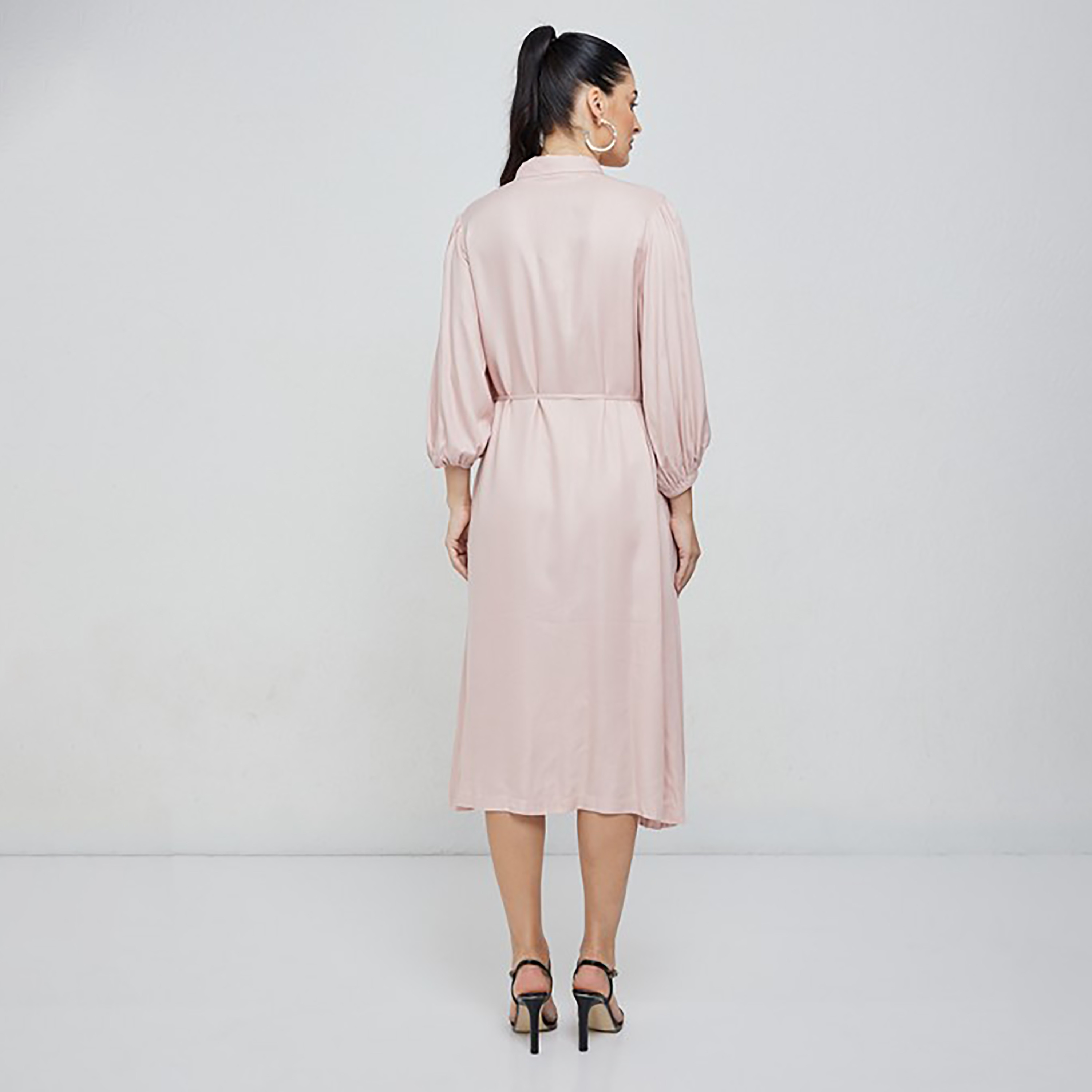 Aeropostale Plain Collared Midi Shirt Dress-women-clothing-dresses-image-4