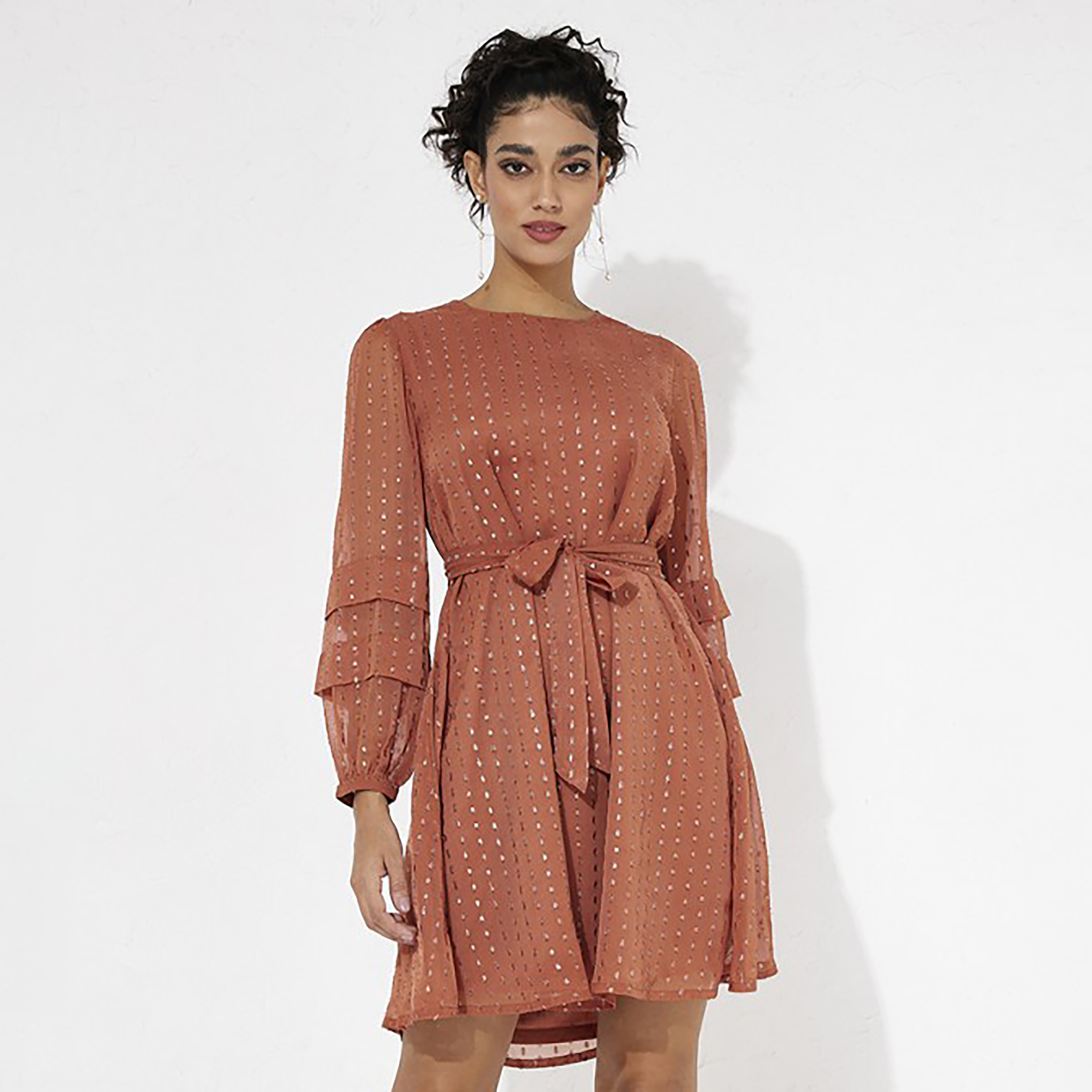فستان نسائي قصير بتصميم ذاتي على شكل ايه لاين من إيروبوستيل-women-clothing-dresses-image-1