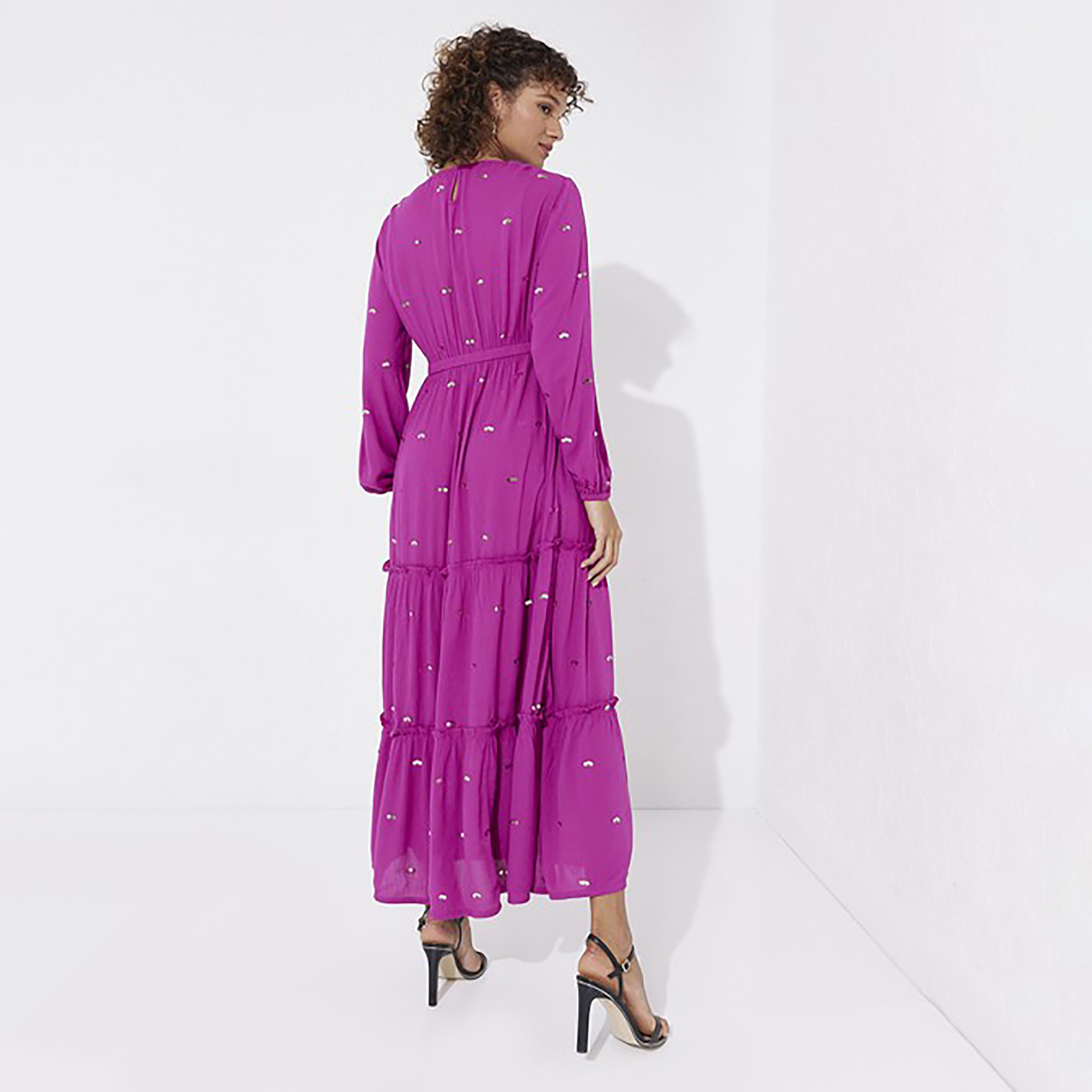 Aeropostale Sequins Round Neck Tiered Maxi Dress-women-clothing-dresses-image-4