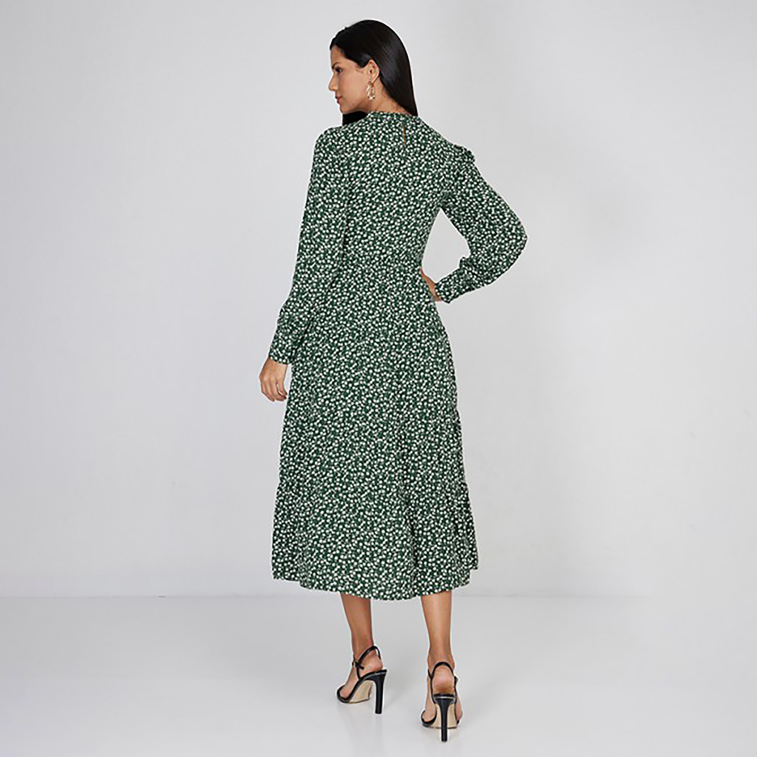 فستان ميدي واسع برقبة دائرية وطبعات كاملة من إيروبوستال-women-clothing-dresses-image-4