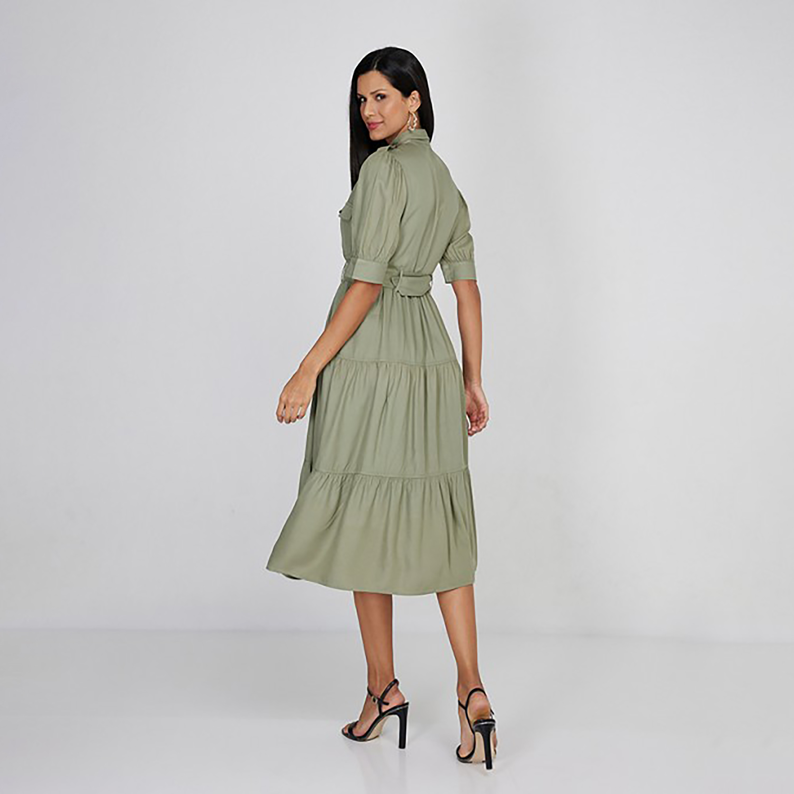 Aeropostale Plain Collared Belted Midi Shirt Dress-women-clothing-dresses-image-4