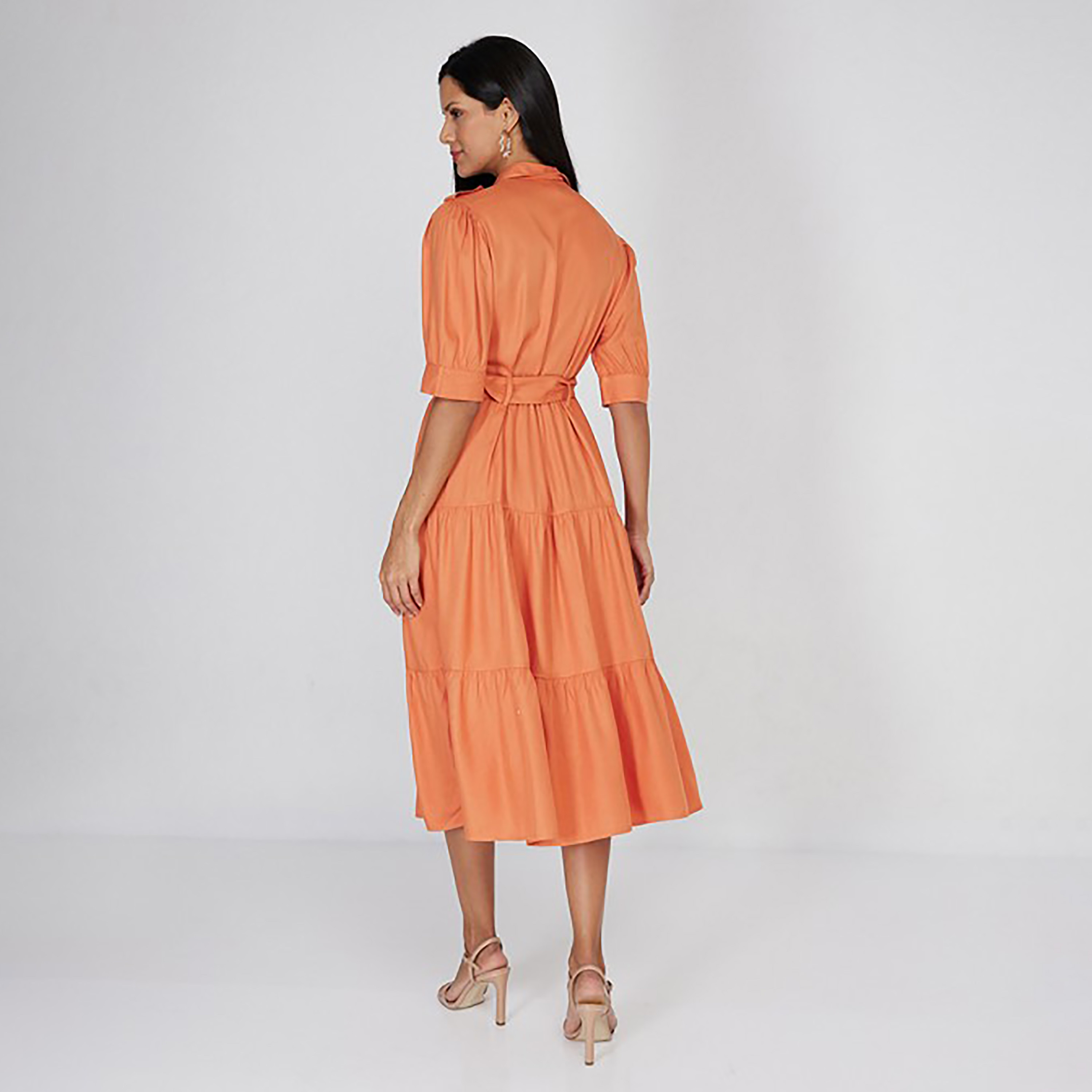 Aeropostale Plain Collared Belted Midi Shirt Dress-women-clothing-dresses-image-8