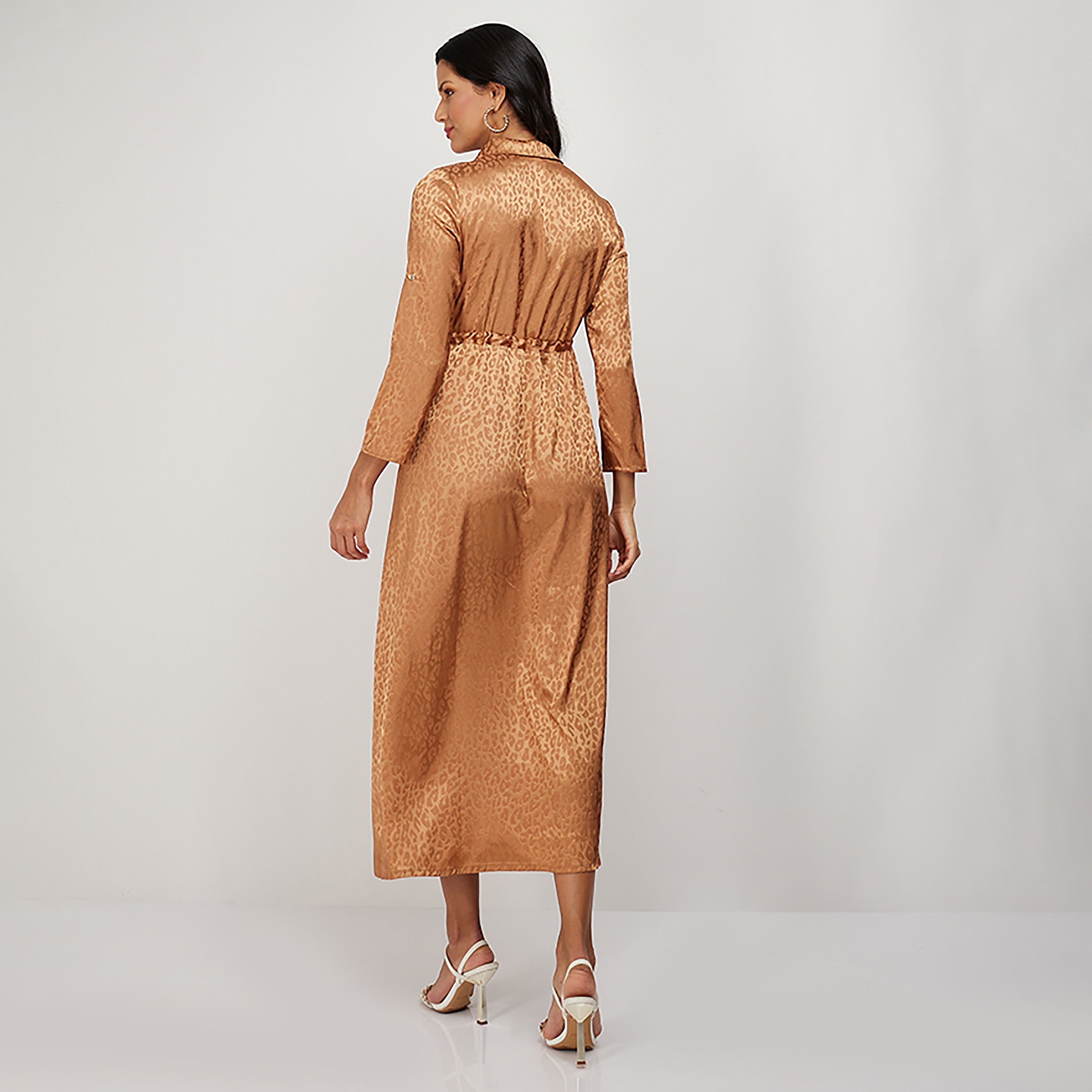 Aeropostale Animal Patterned Collared Maxi Dress-women-clothing-dresses-image-4
