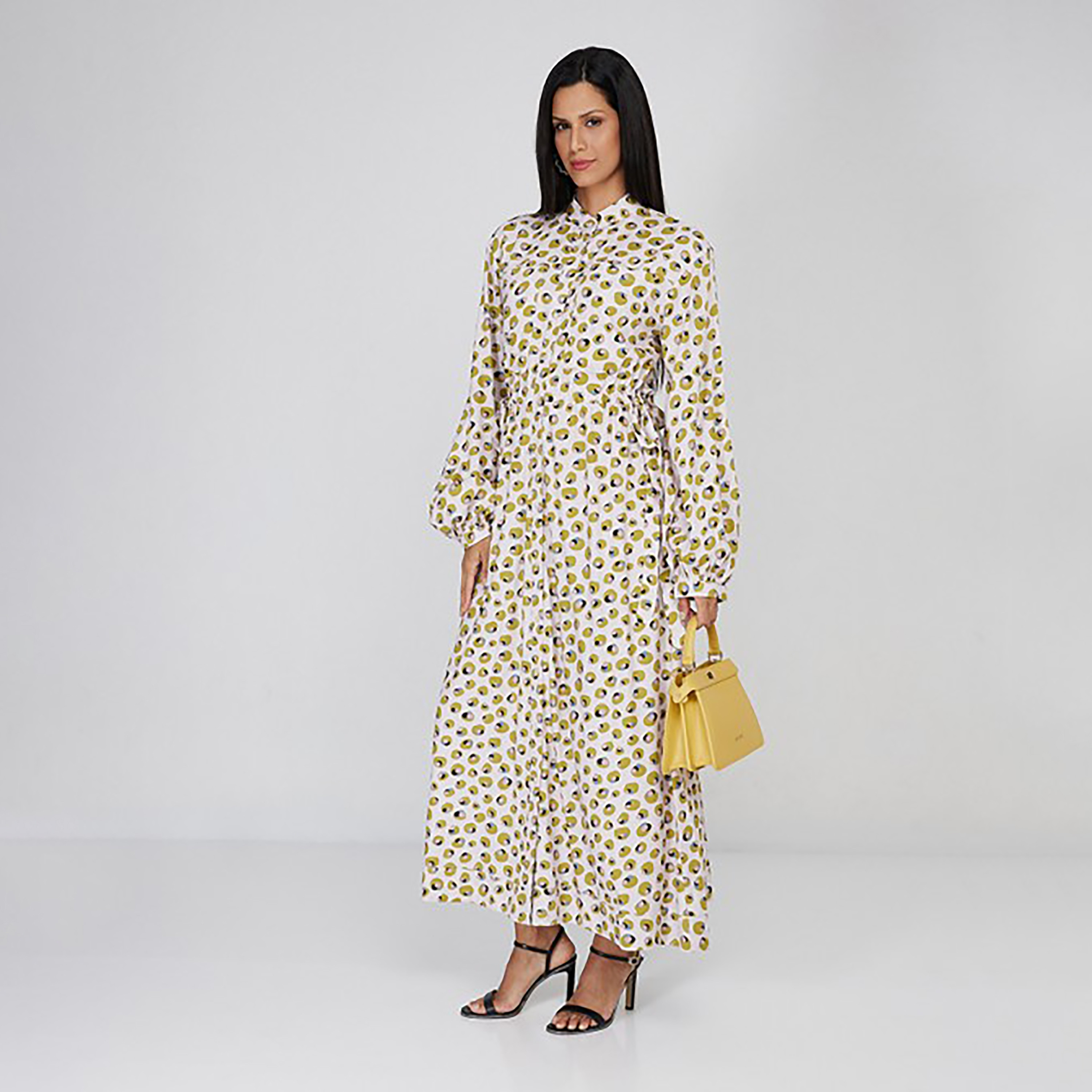 Aeropostale Printed Mandarin Collar Maxi Shirt Dress-women-clothing-dresses-image-2