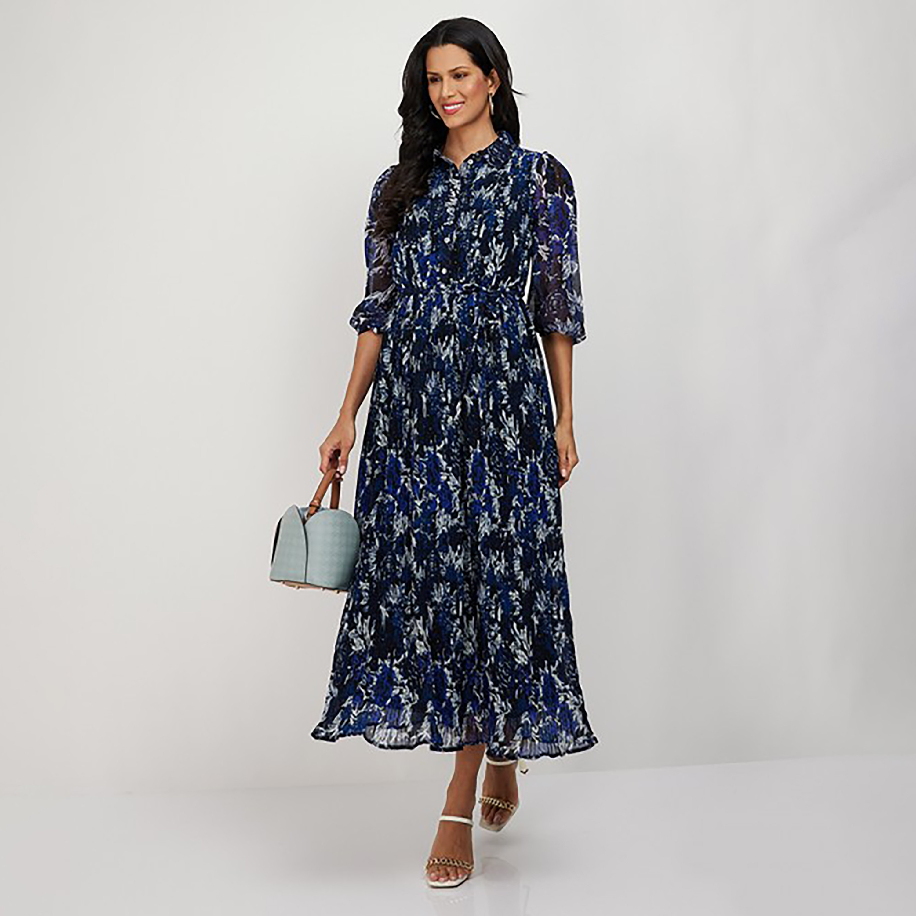 فستان قميص ماكسي بياقة مزهّرة من إيروبوستال-women-clothing-dresses-image-2