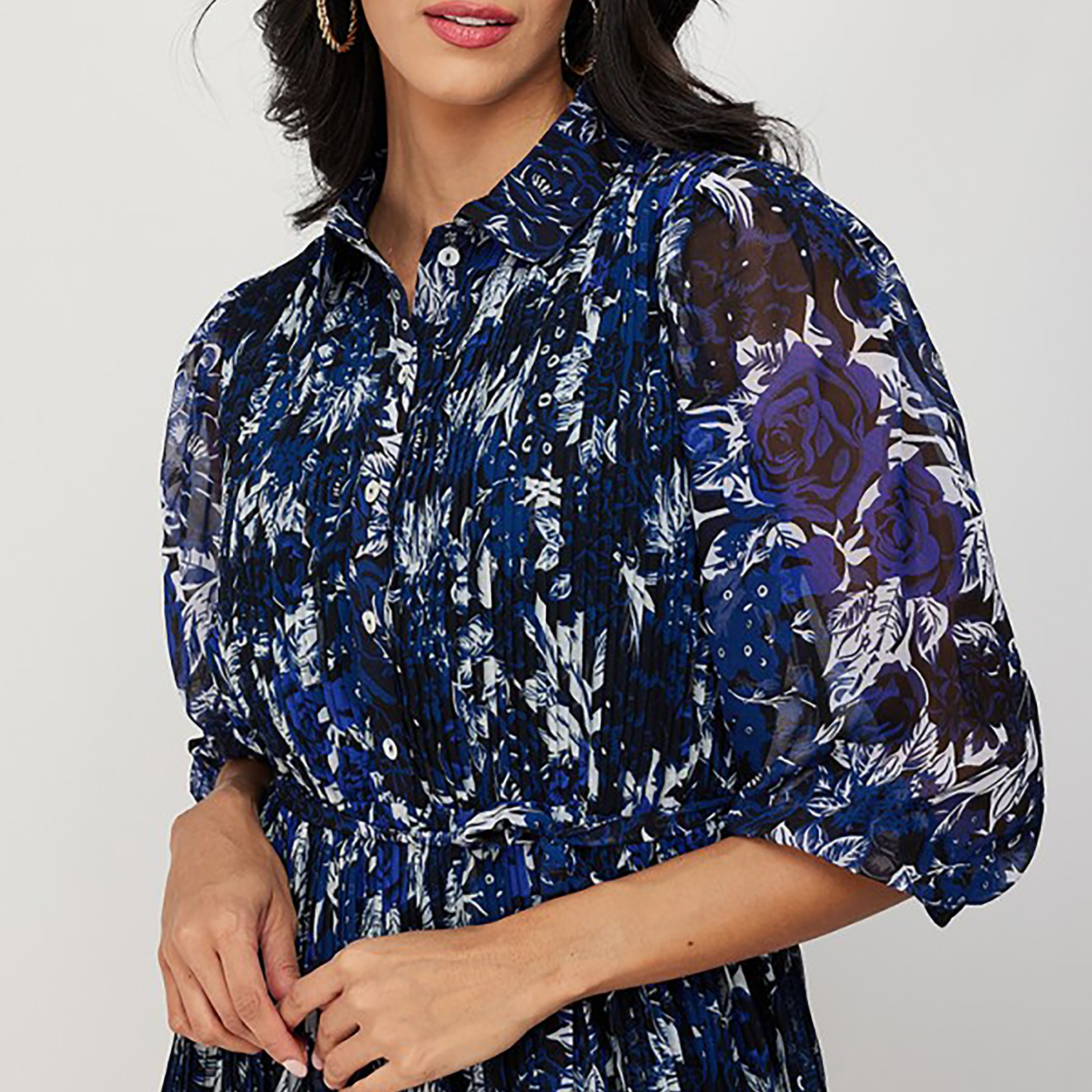فستان قميص ماكسي بياقة مزهّرة من إيروبوستال-women-clothing-dresses-image-3
