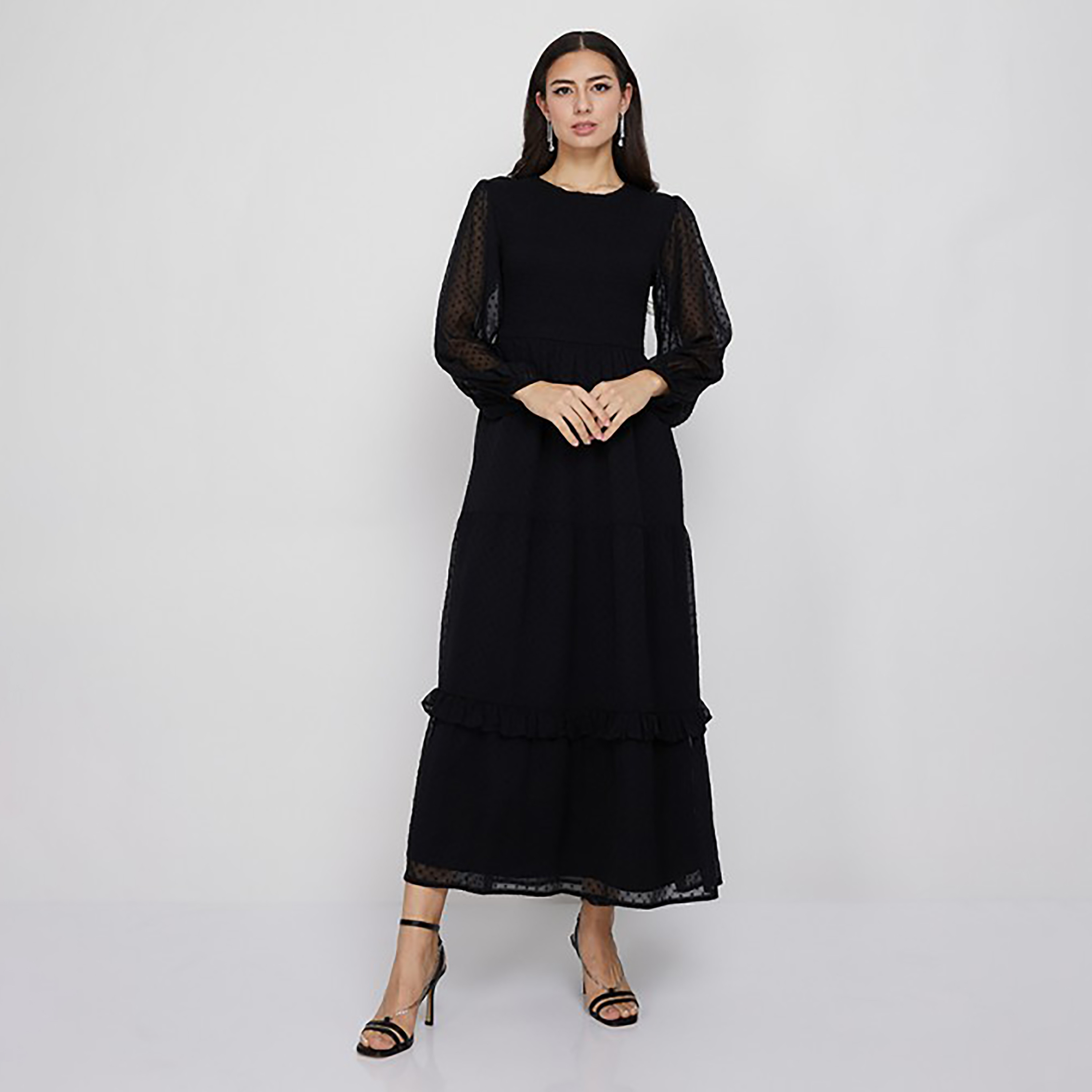 Aeropostale Smocked Round Neck Tiered Maxi Dress-women-clothing-dresses-image-5