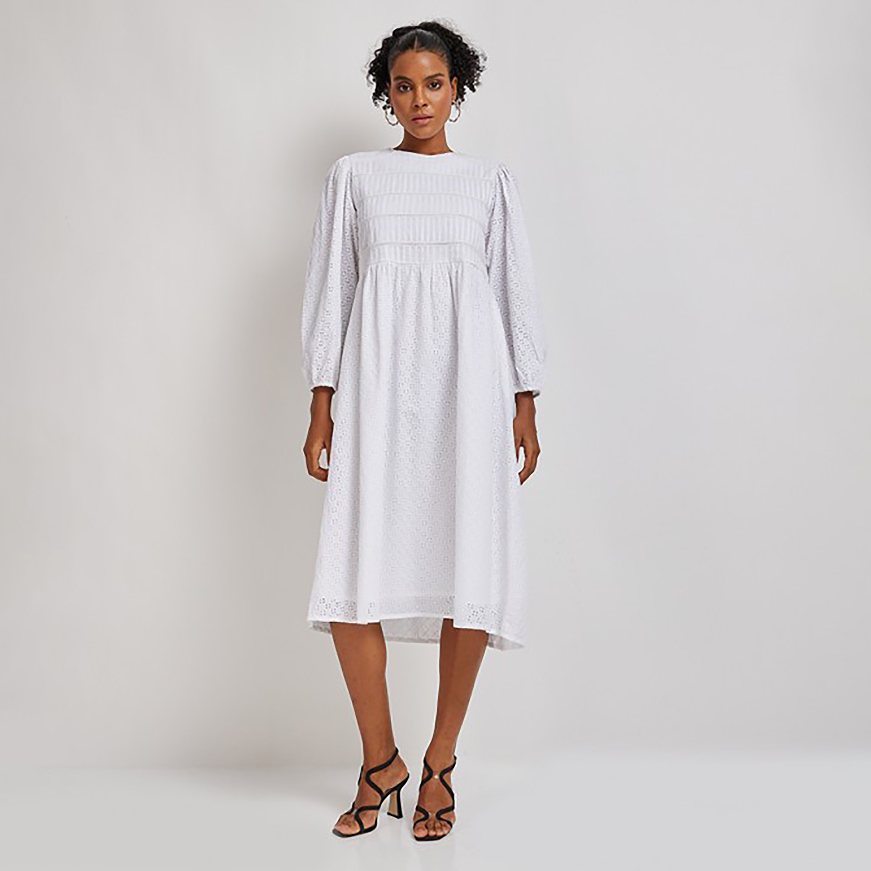 Aeropostale Schiffli Embroidered Round Neck Fit and Flare Midi Dress-women-clothing-dresses-image-1
