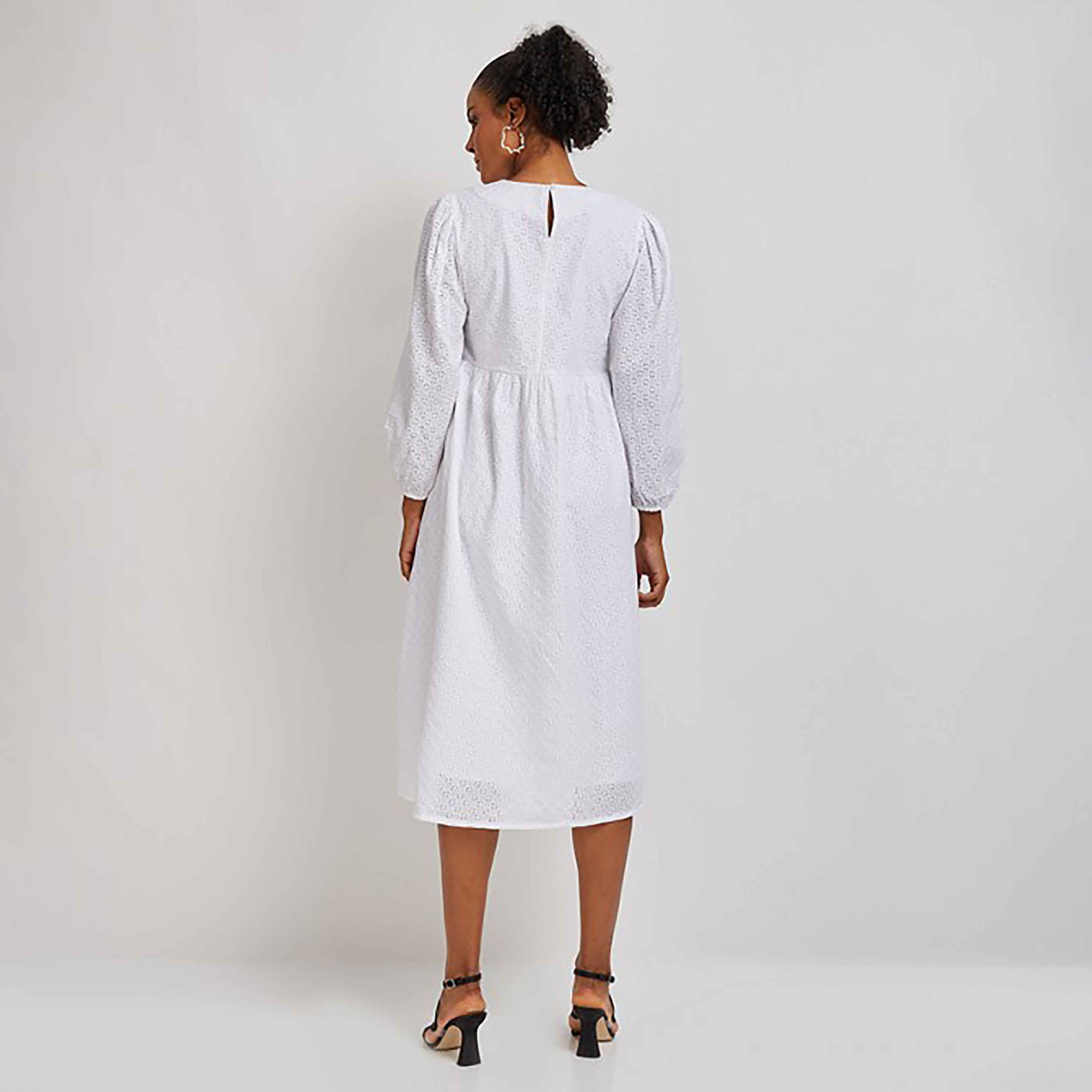 Aeropostale Schiffli Embroidered Round Neck Fit and Flare Midi Dress-women-clothing-dresses-image-4
