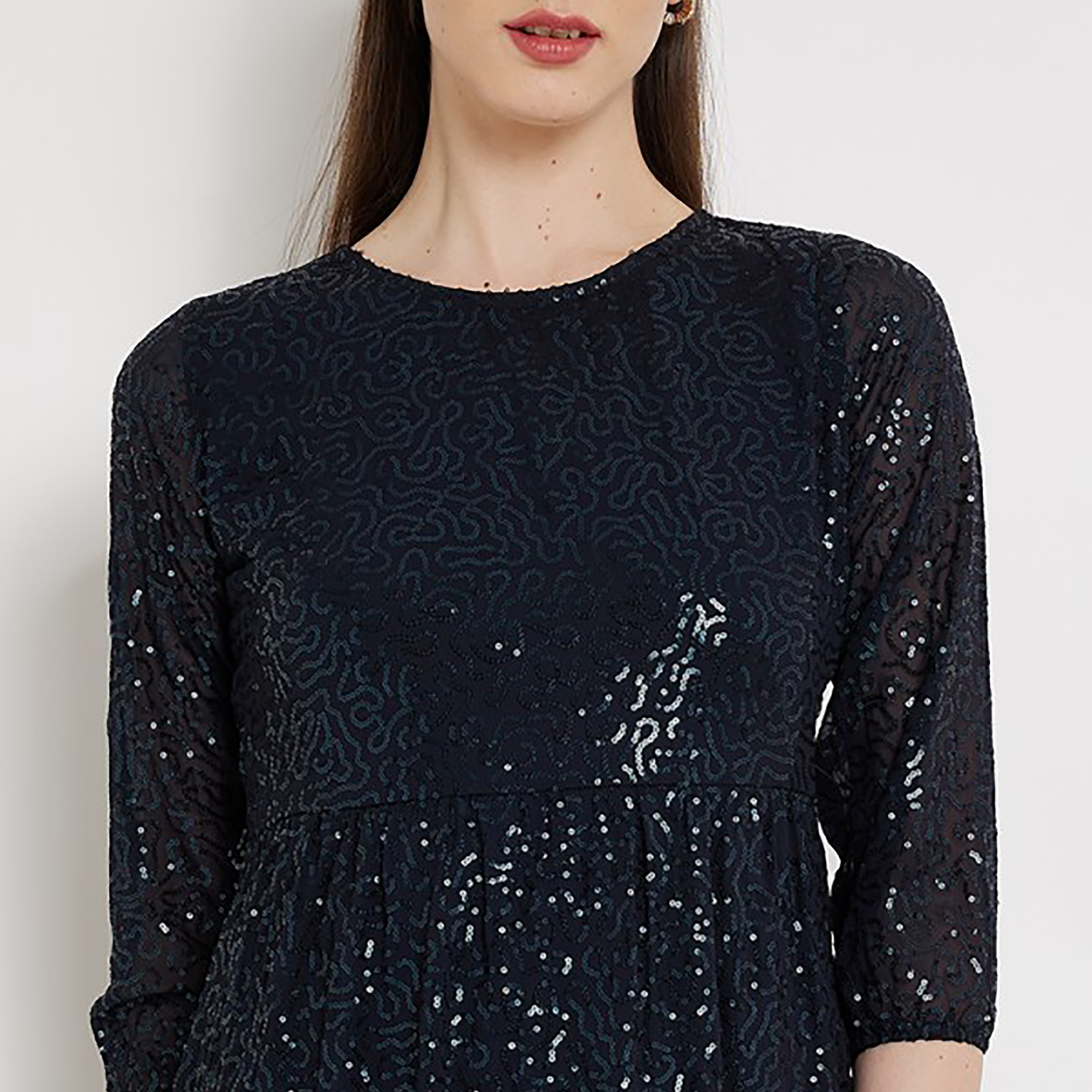 Aeropostale Sequins Round Neck Flared Midi Dress-women-clothing-dresses-image-3