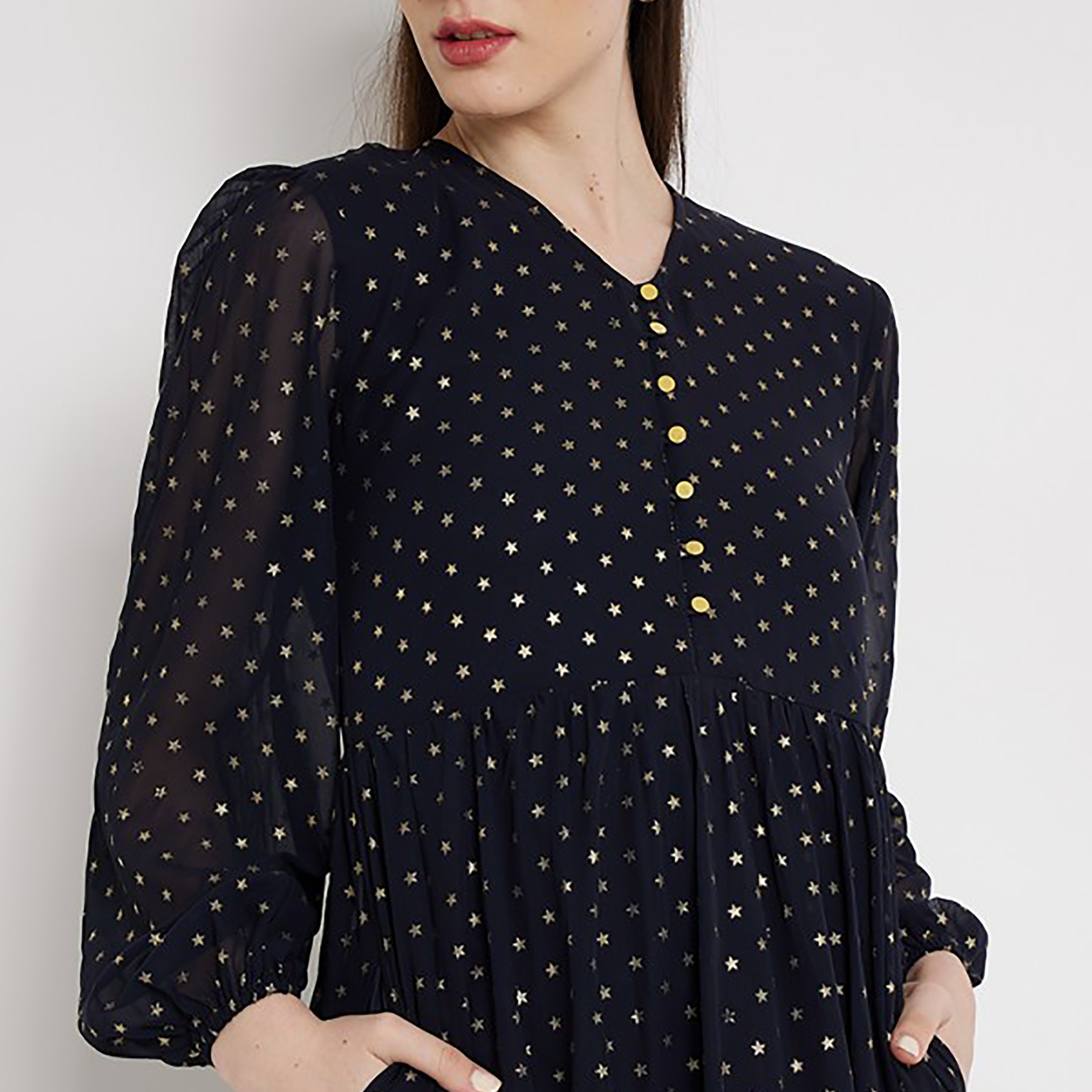 Aeropostale Printed V-Neck Tiered Midi Dress-women-clothing-dresses-image-3
