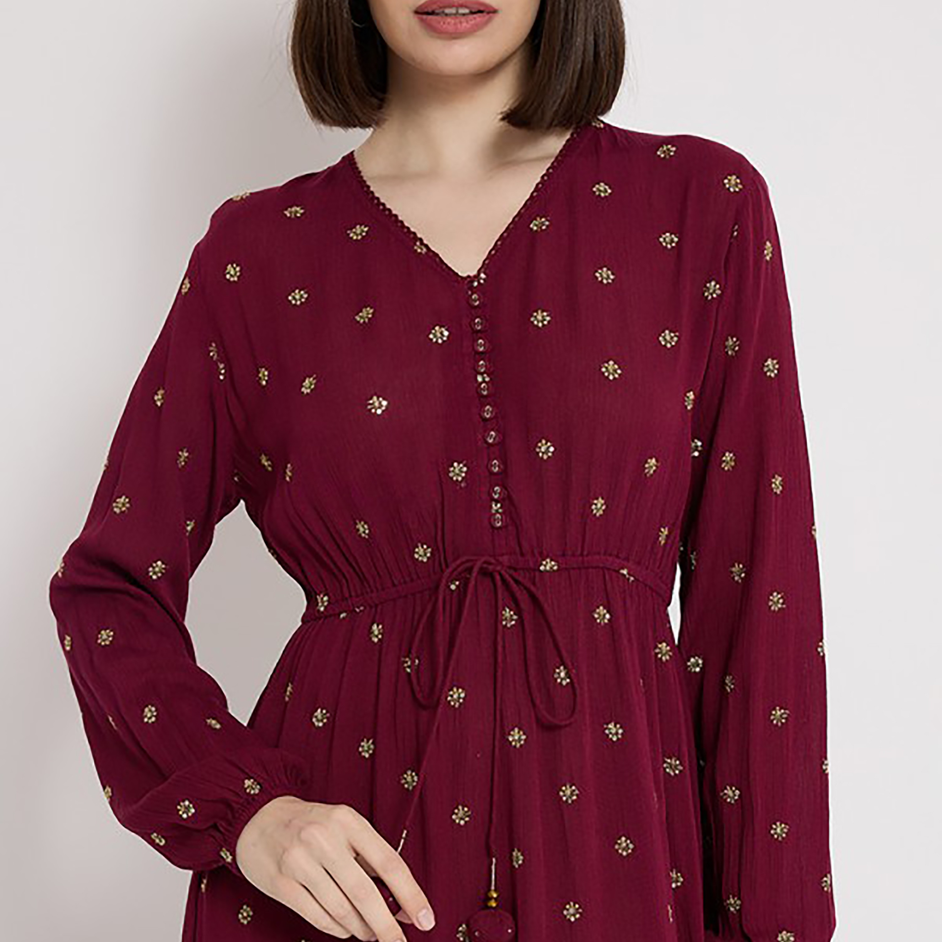 Aeropostale Sequins Tiered Maxi Women's Dress-women-clothing-dresses-image-2