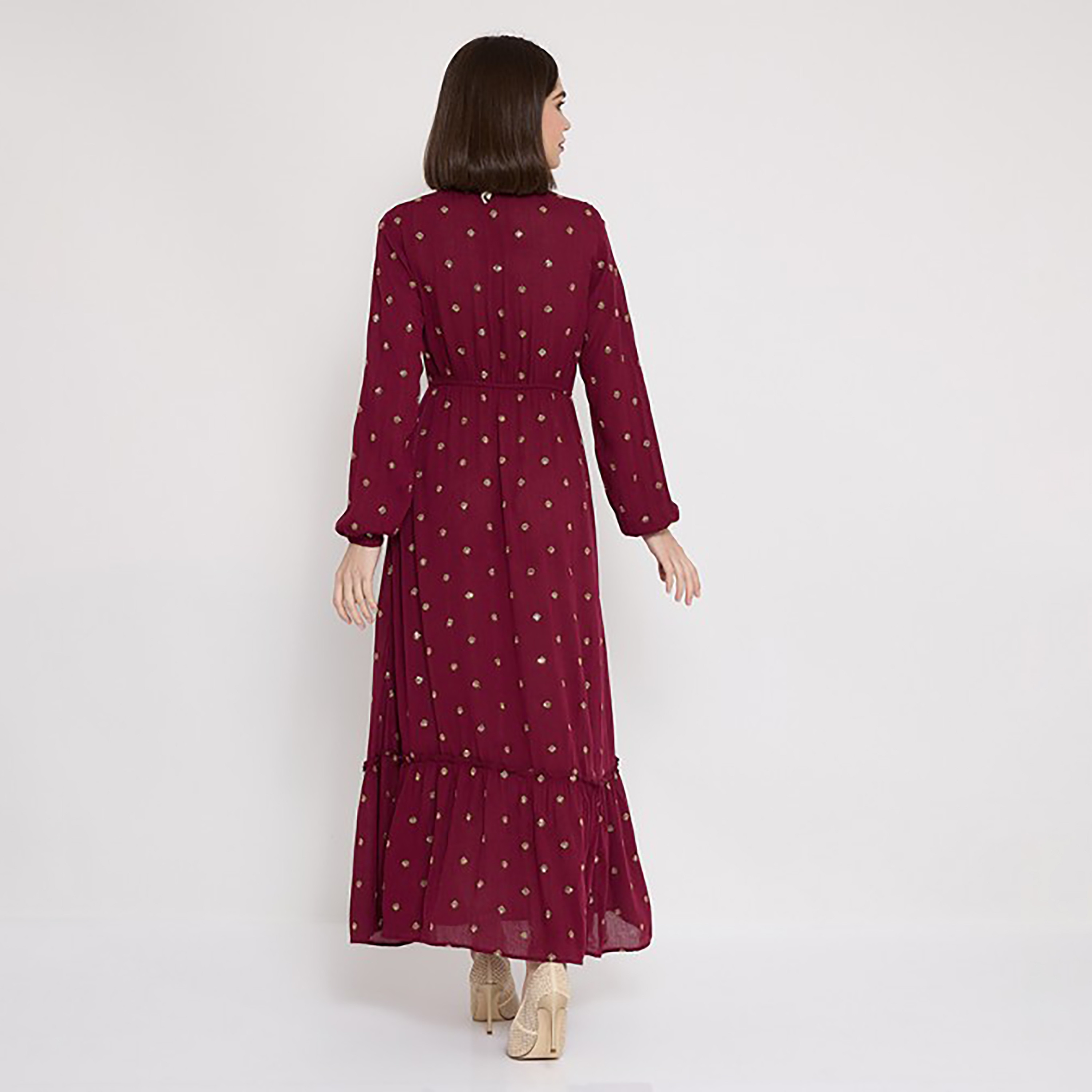 فستان ماكسي متعدد الطبقات مزين بالترتر من إيروبوستيل للنساء-women-clothing-dresses-image-4