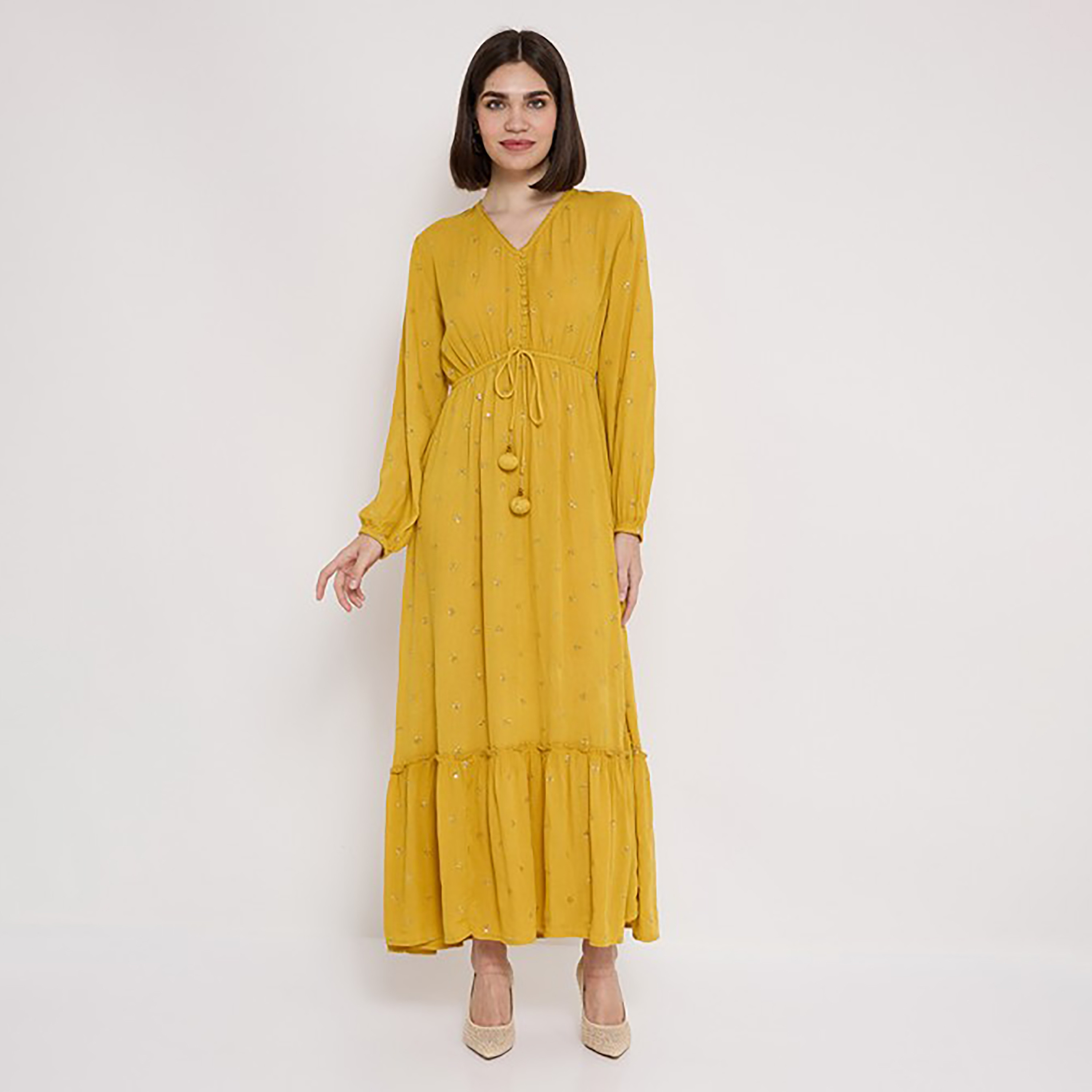 فستان ماكسي متعدد الطبقات مزين بالترتر من إيروبوستيل للنساء-women-clothing-dresses-image-5