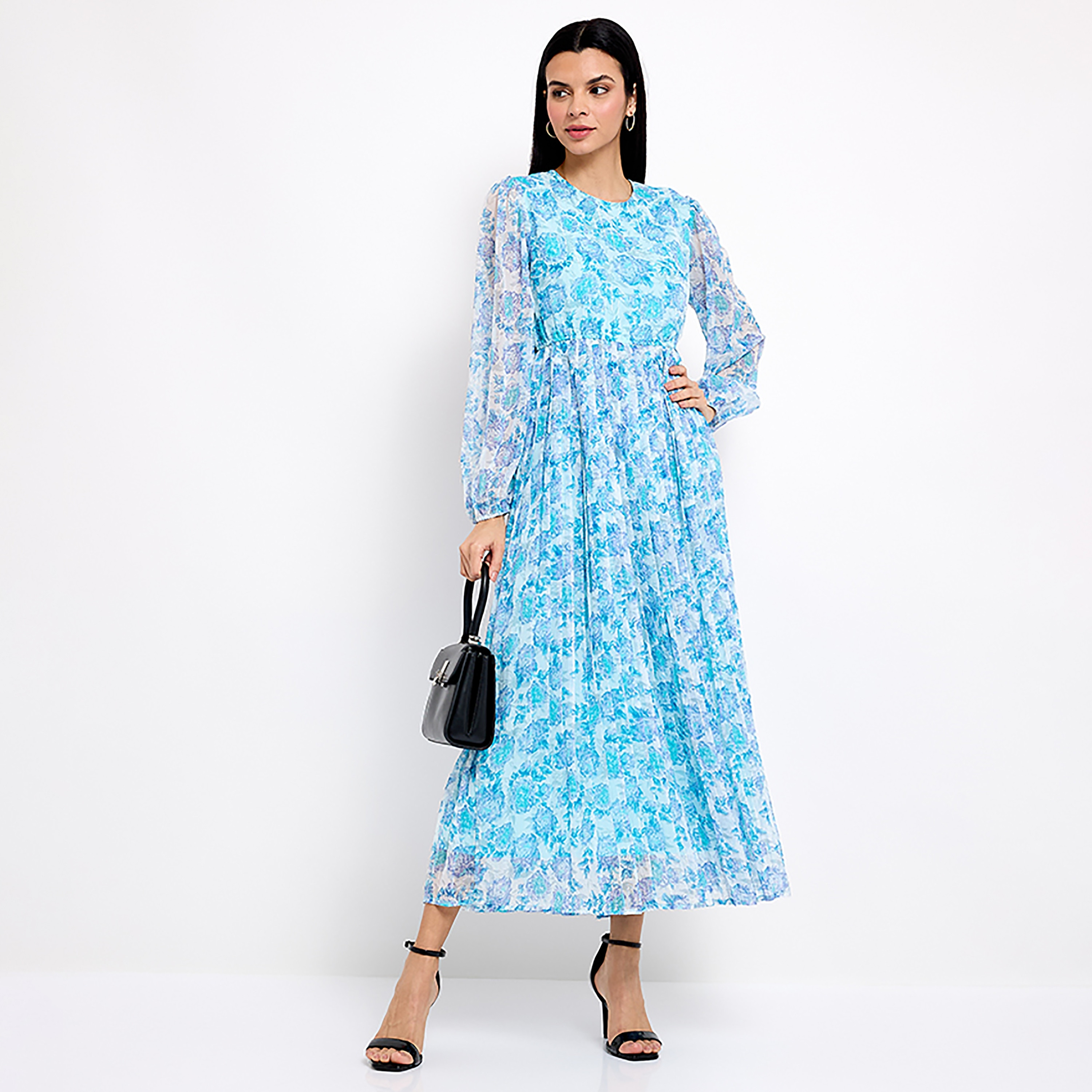 فستان ميدي بطيات ومطبوع من إيروبوستال-women-clothing-dresses-image-7