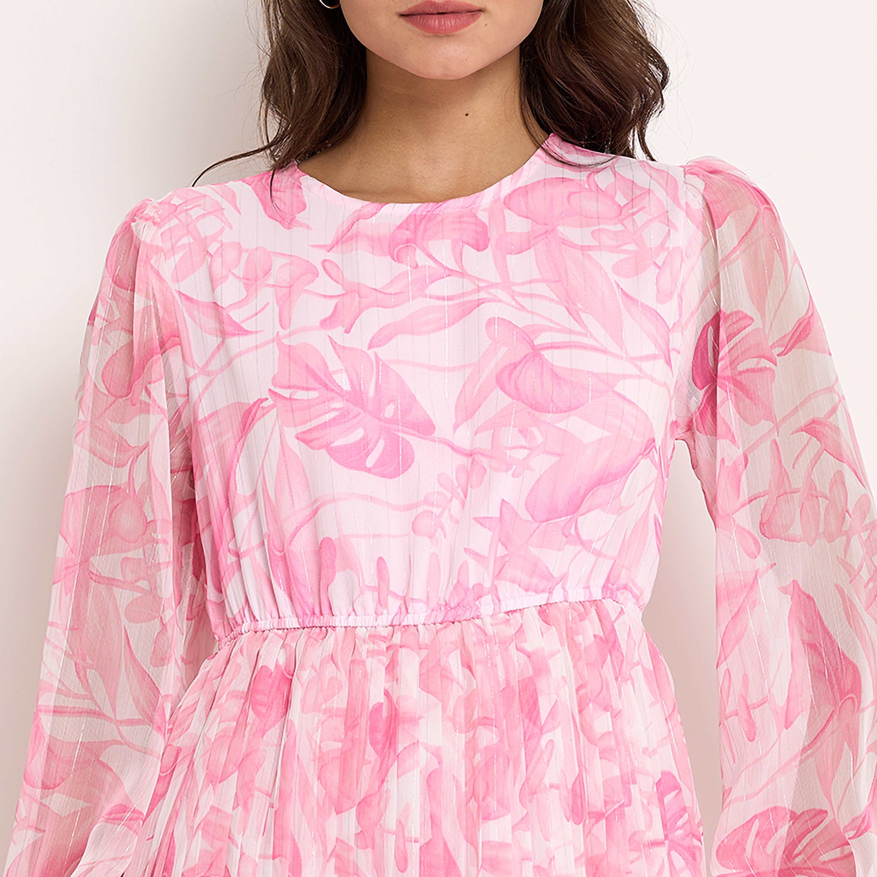 Aeropostale Printed Pleated Midi Dress-women-clothing-dresses-image-2