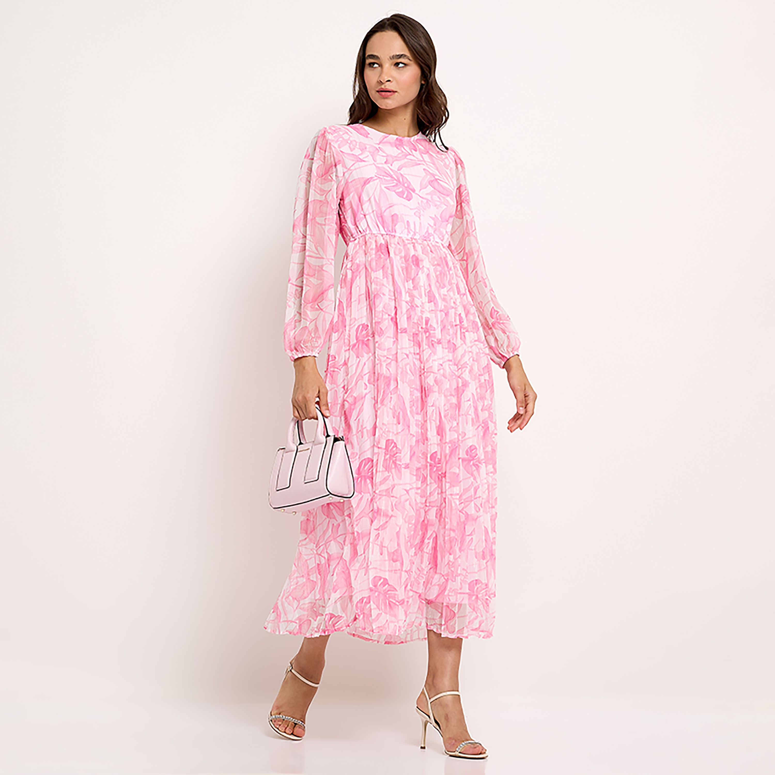 Aeropostale Printed Pleated Midi Dress-women-clothing-dresses-image-3