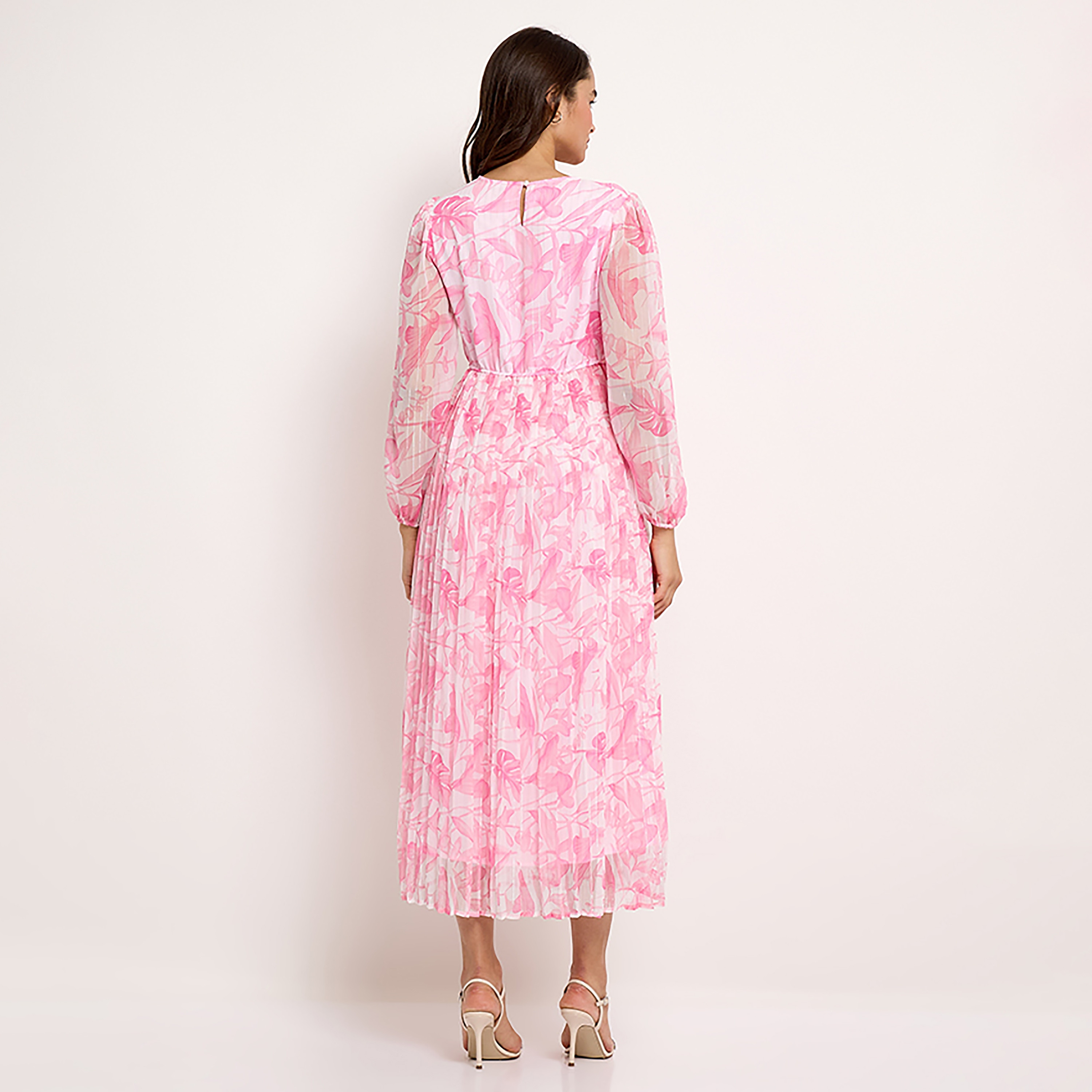 فستان ميدي بطيات ومطبوع من إيروبوستال-women-clothing-dresses-image-4