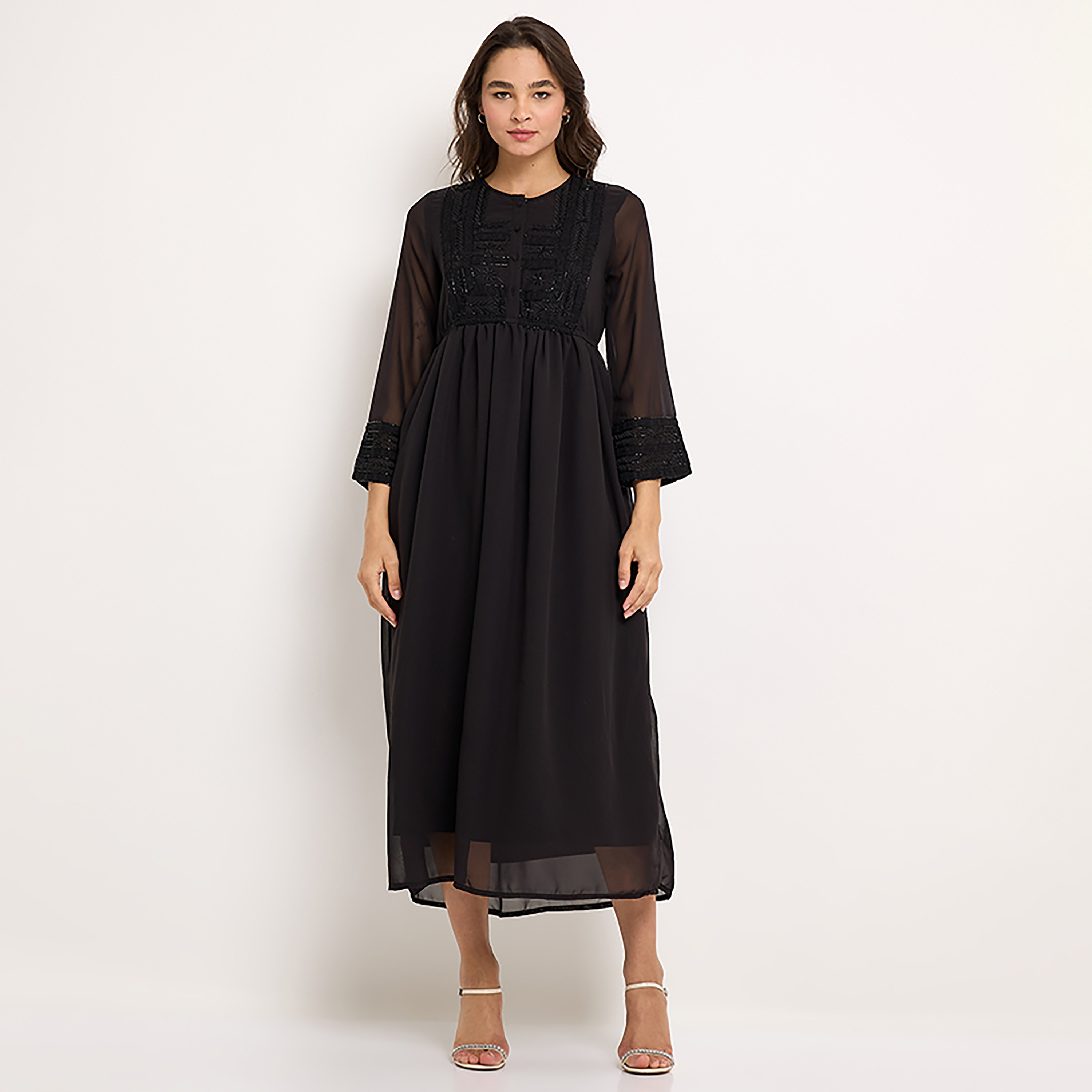 فستان ميدي ذو مطرز من إيروبوستال-women-clothing-dresses-image-1