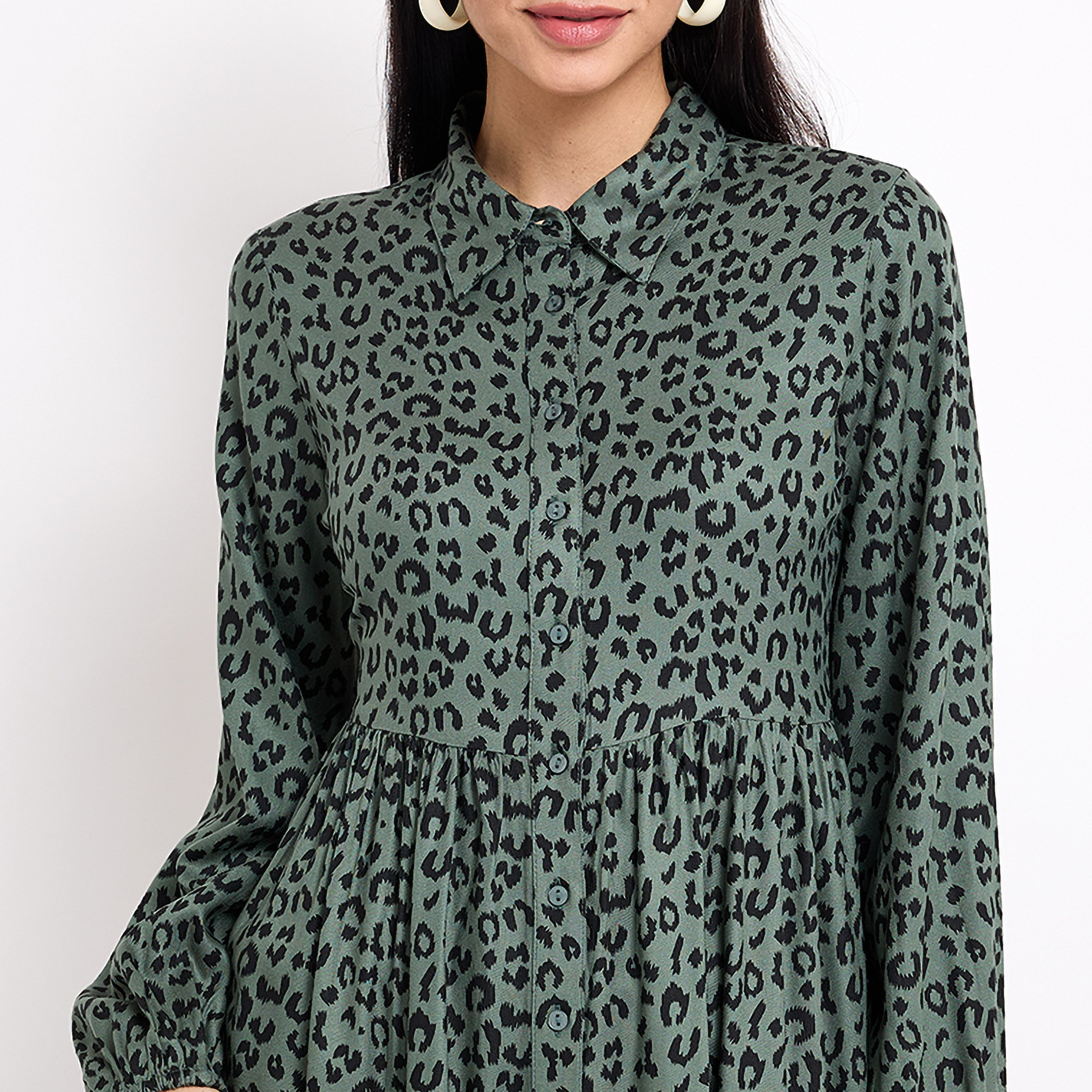 فستان ميدي ذو قميص ومطبوع من إيروبوستال-women-clothing-dresses-image-6