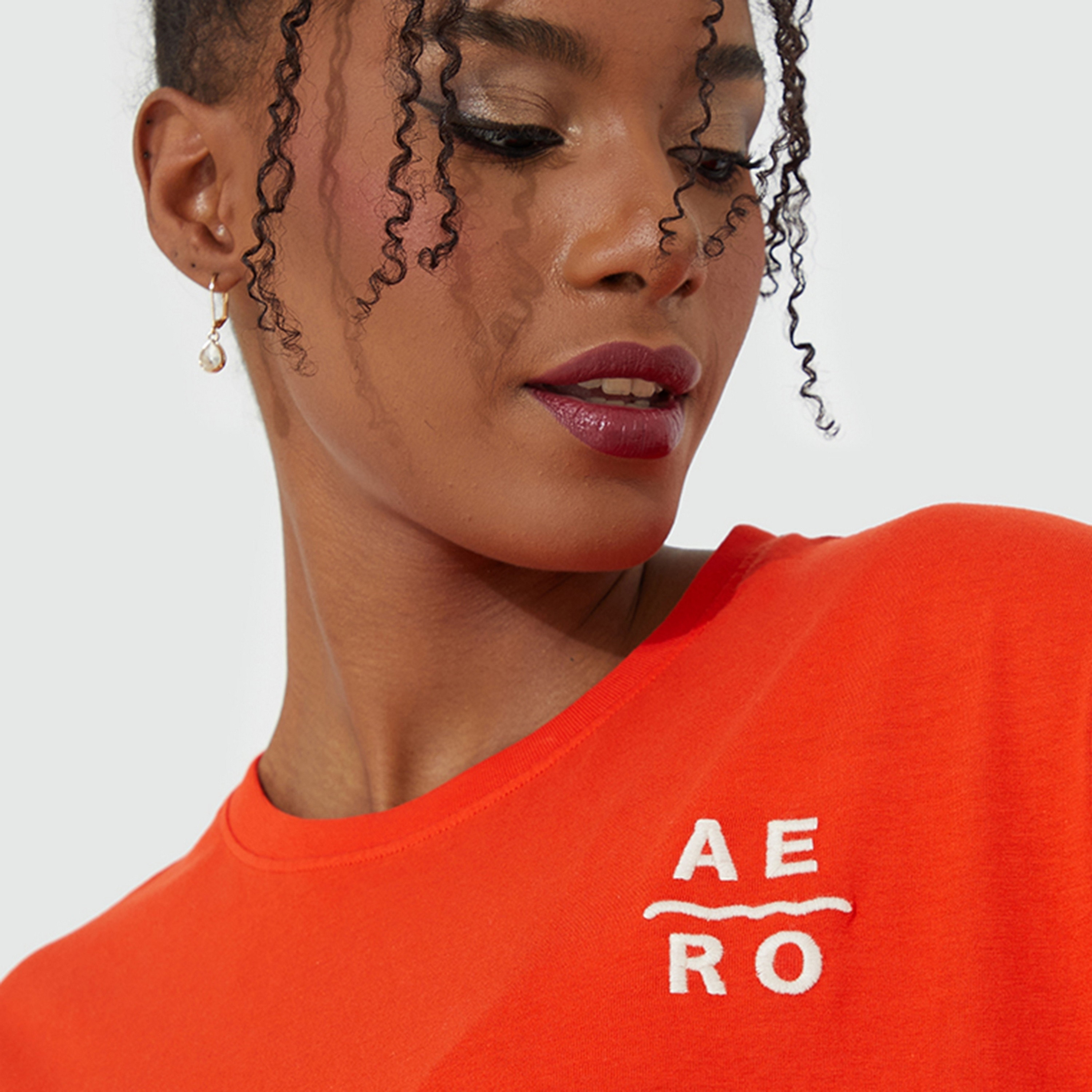 تي شيرت نسائي بأكمام قصيرة ورقبة دائرية وطبعة حورية البحر من أيروبوستال-women-clothing-tshirts-image-3