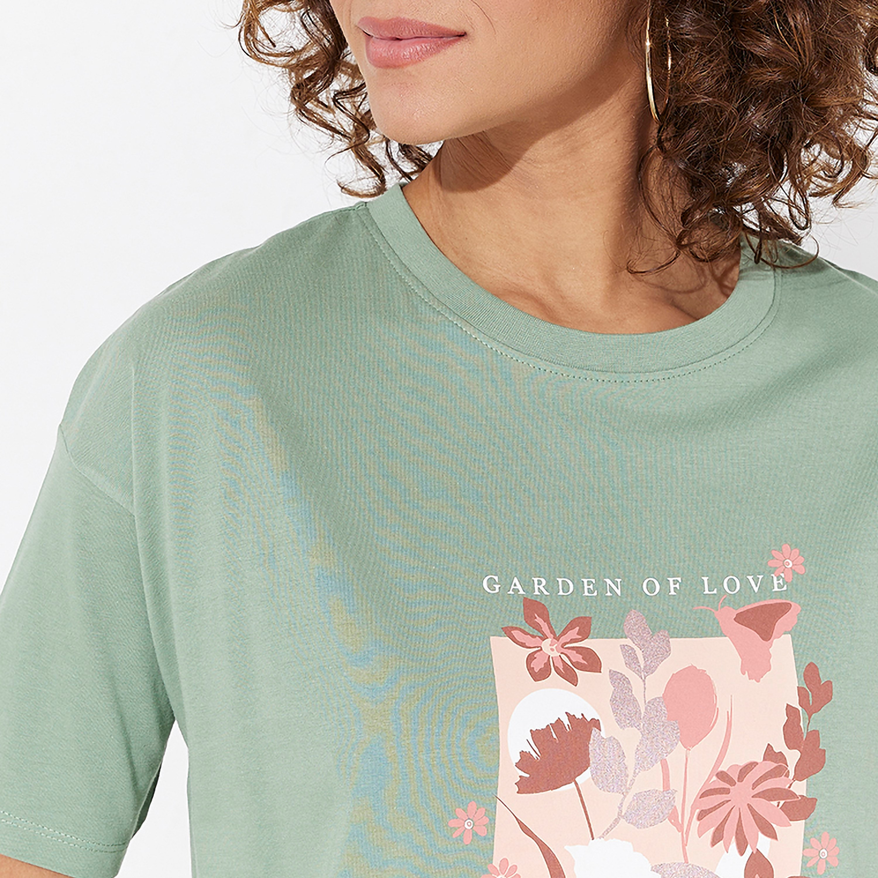 Aeropostale Floral Crew Neck Short Sleeves Women's T-Shirt-women-clothing-tshirts-image-3