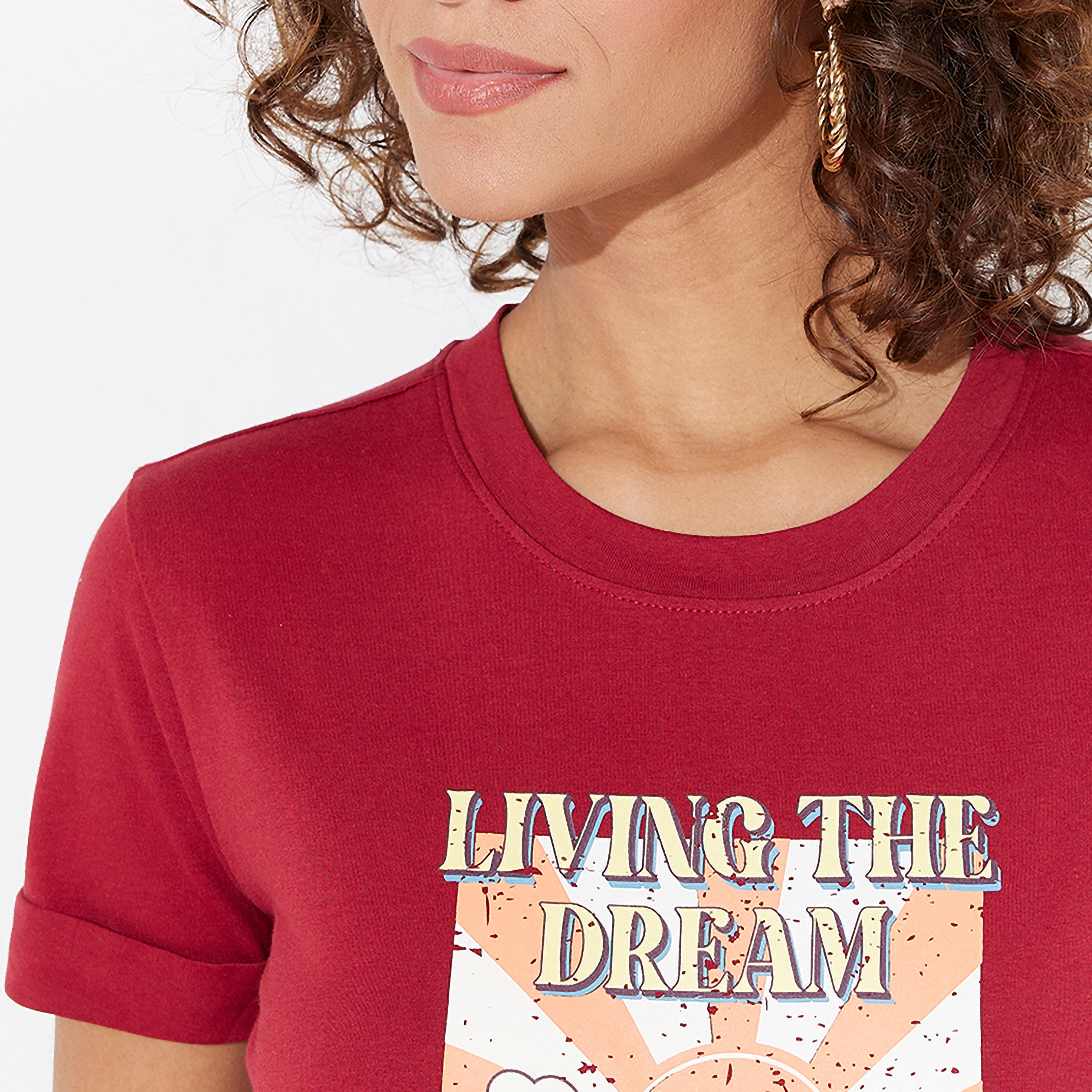 Aeropostale Floral Crew Neck Short Sleeves Women's T-Shirt-women-clothing-tshirts-image-3