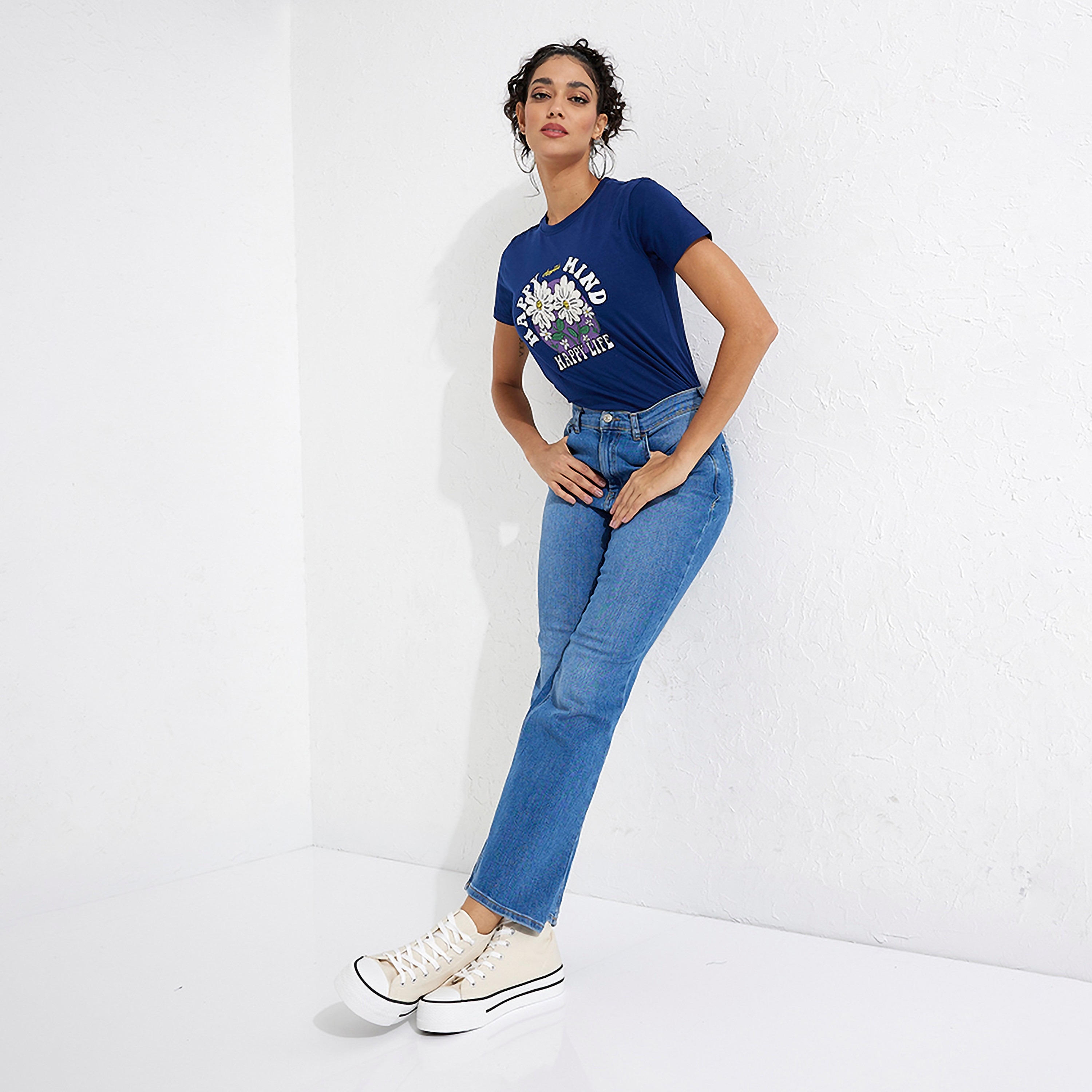 Aeropostale Floral Crew Neck Short Sleeves Women's T-Shirt-women-clothing-tshirts-image-2