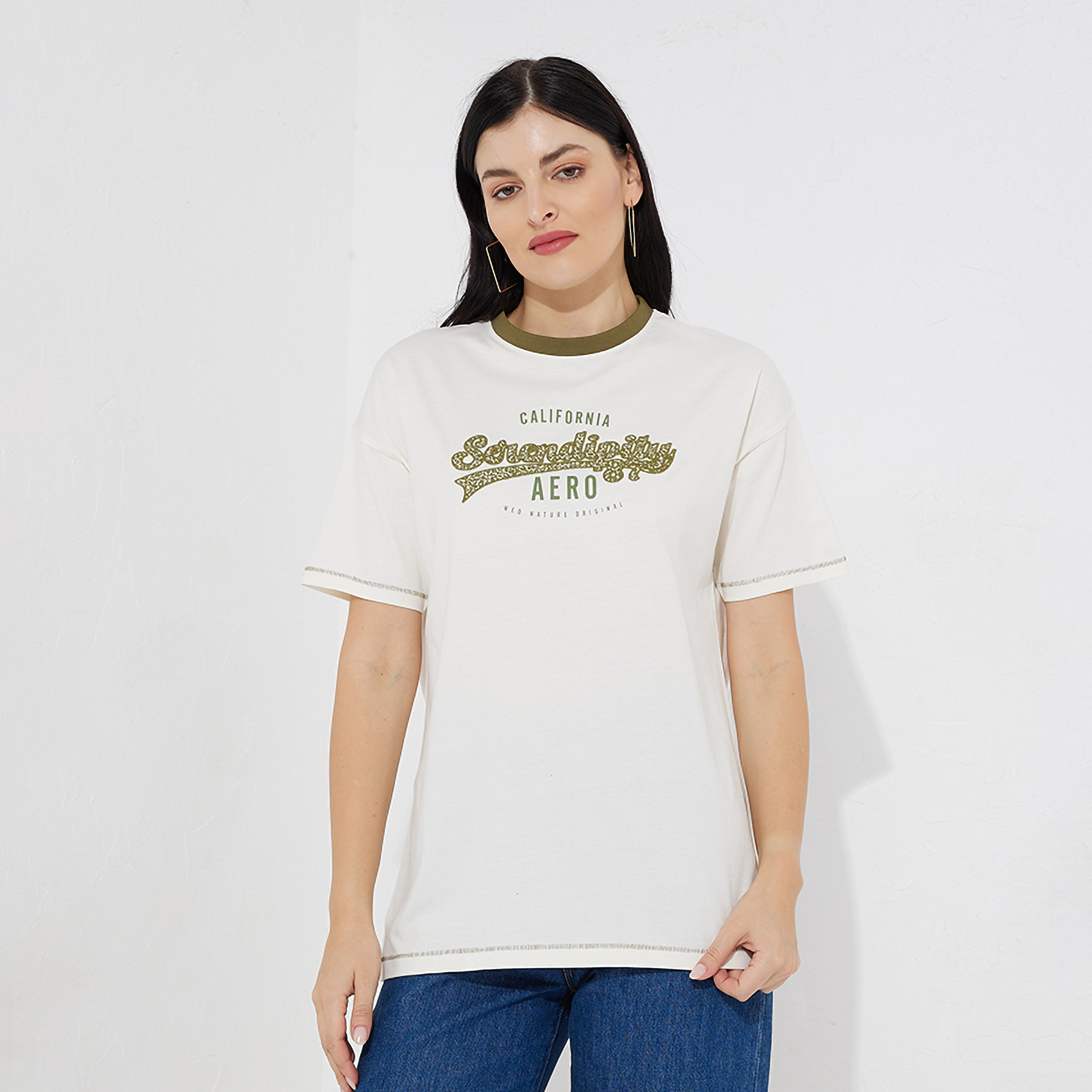 Aeropostale Logo Crew Neck Short Sleeves Women's T-Shirt-women-clothing-tshirts-image-1