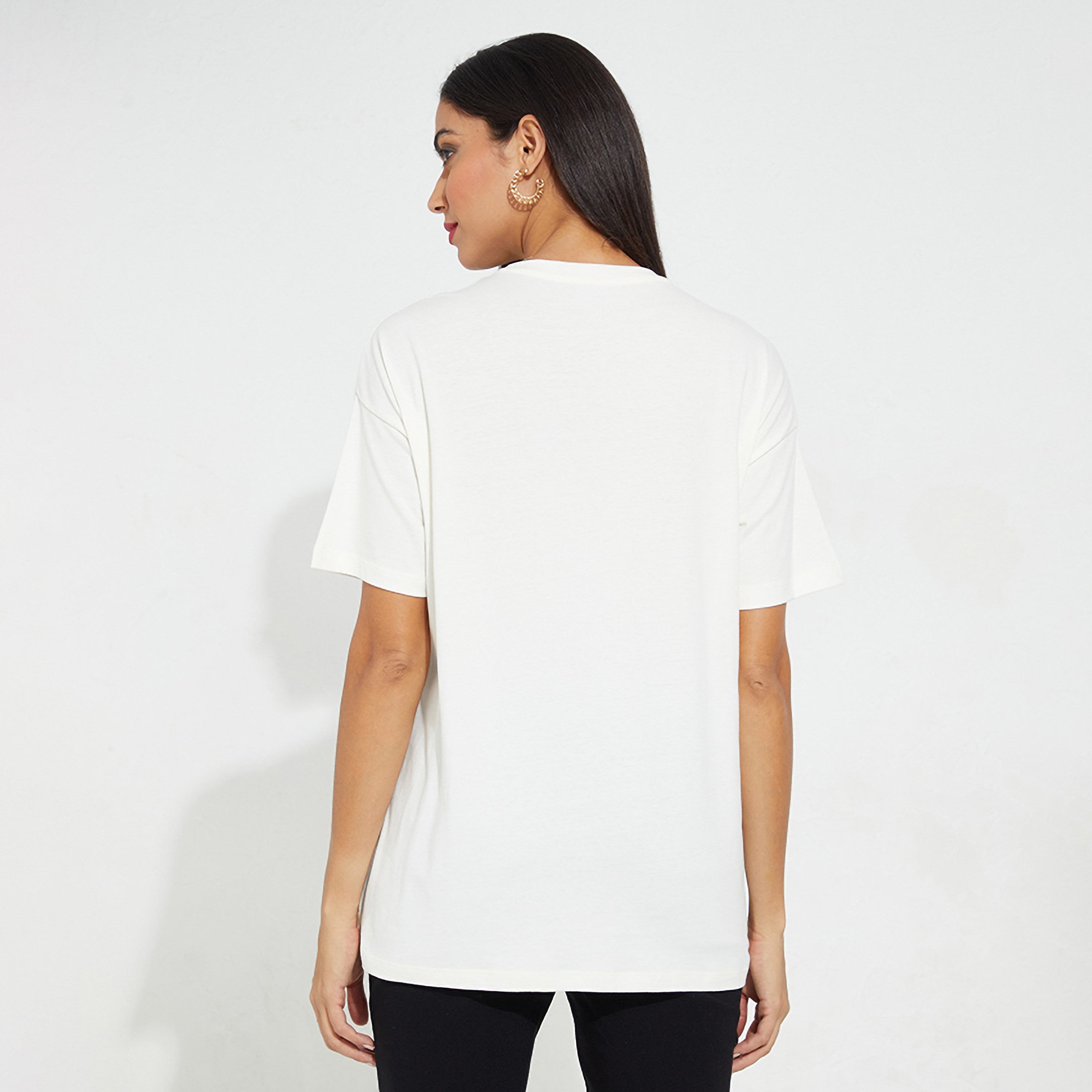 تي شيرت نسائي بأكمام قصيرة ورقبة دائرية مطبوعة من أيروبوستال-women-clothing-tshirts-image-8