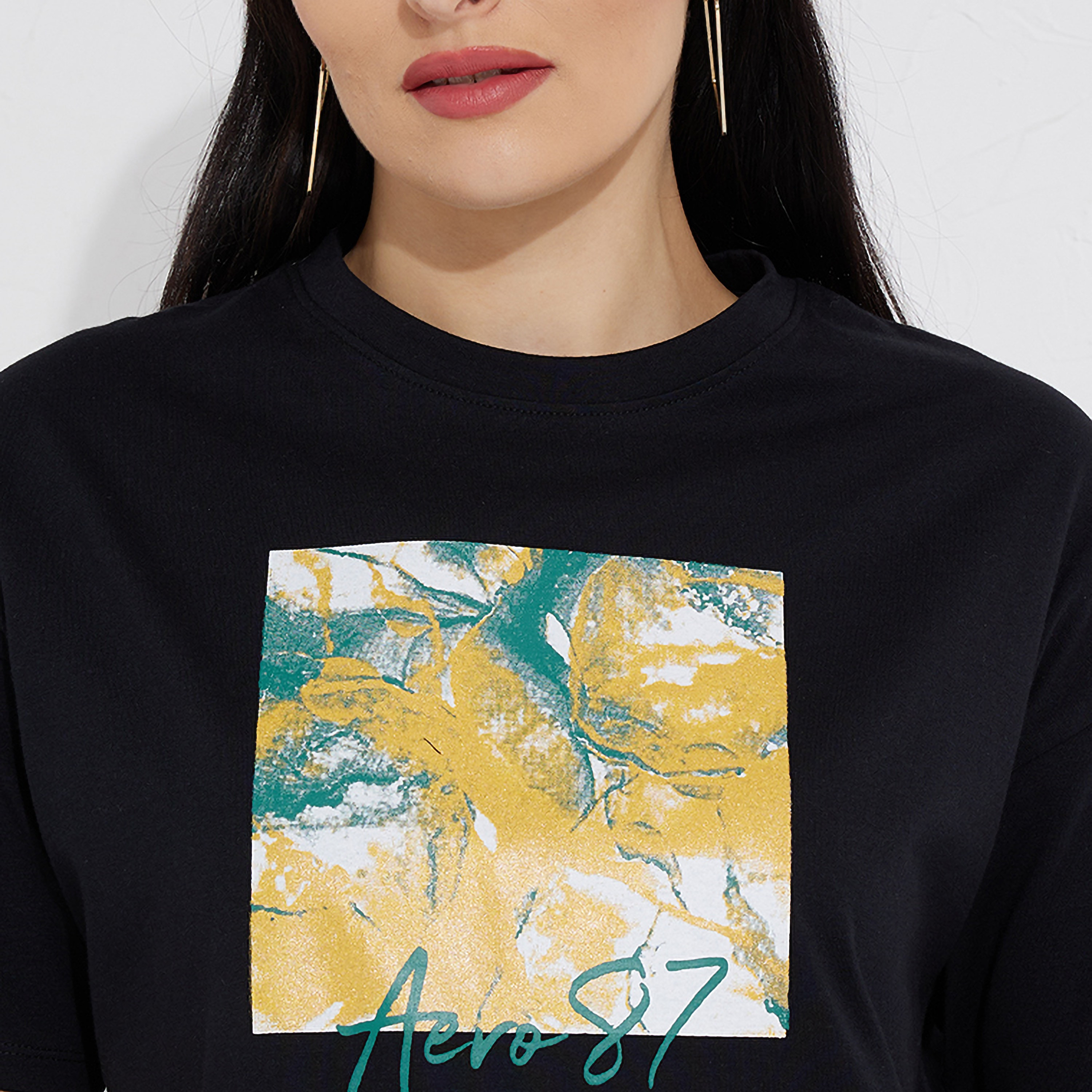 Aeropostale Graphic Crew Neck Short Sleeves Women's T-Shirt-women-clothing-tshirts-image-3